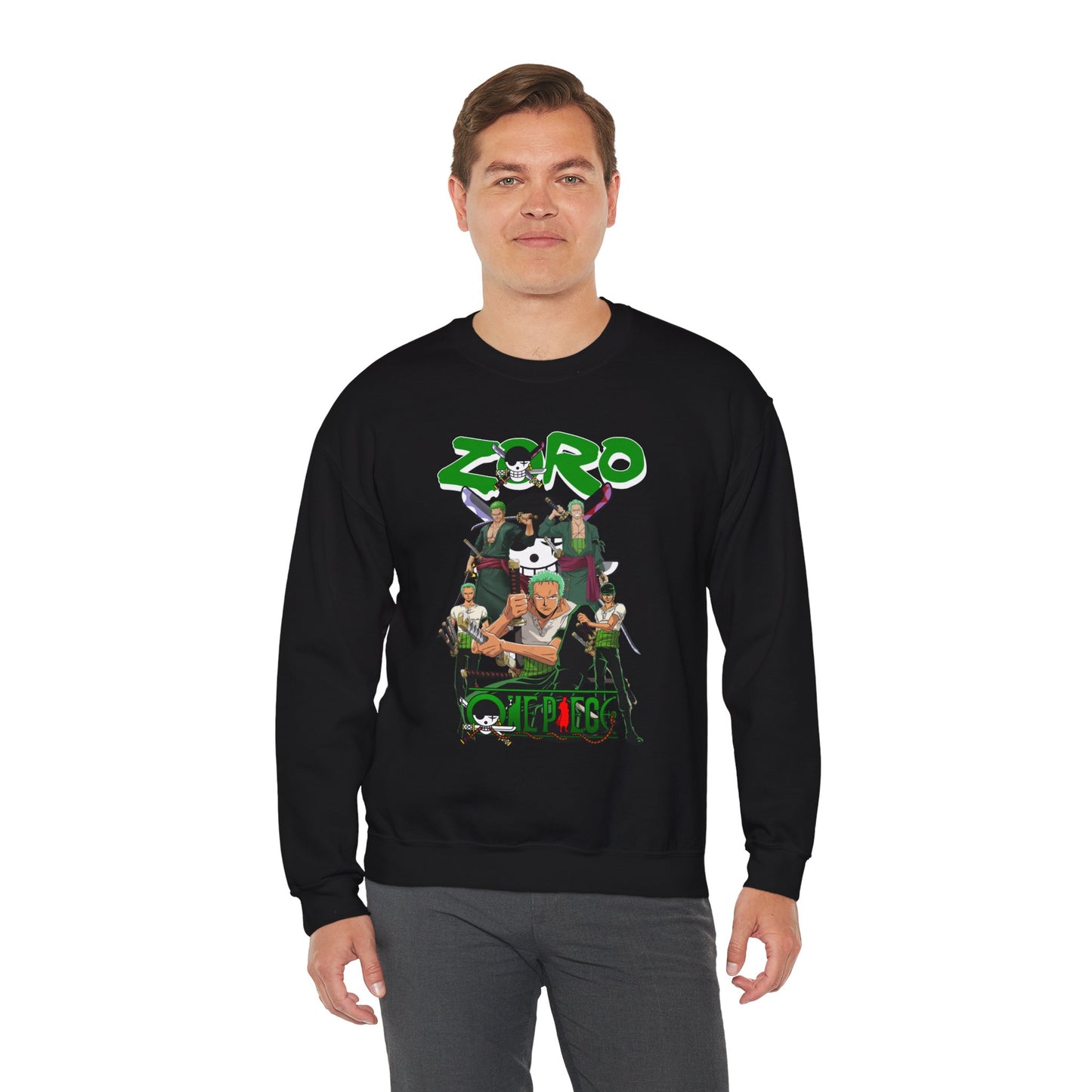 Zoro “King of Swords” Unisex Heavy Crewneck | One Piece Streetwear Sweatshirt