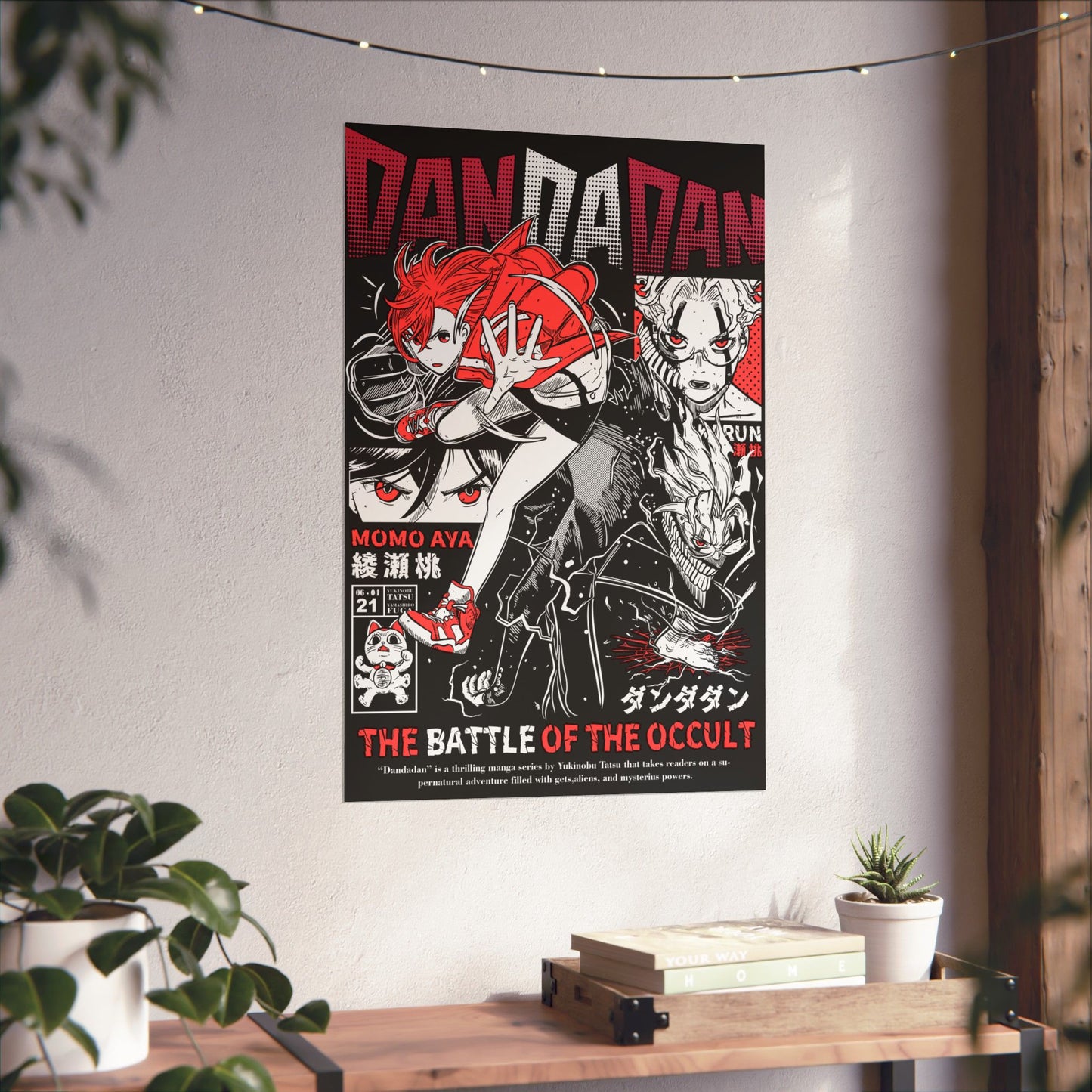 Momo Ayase “Battle Of The Occult” Matte Vertical Poster | Dandadan Anime Wall Art