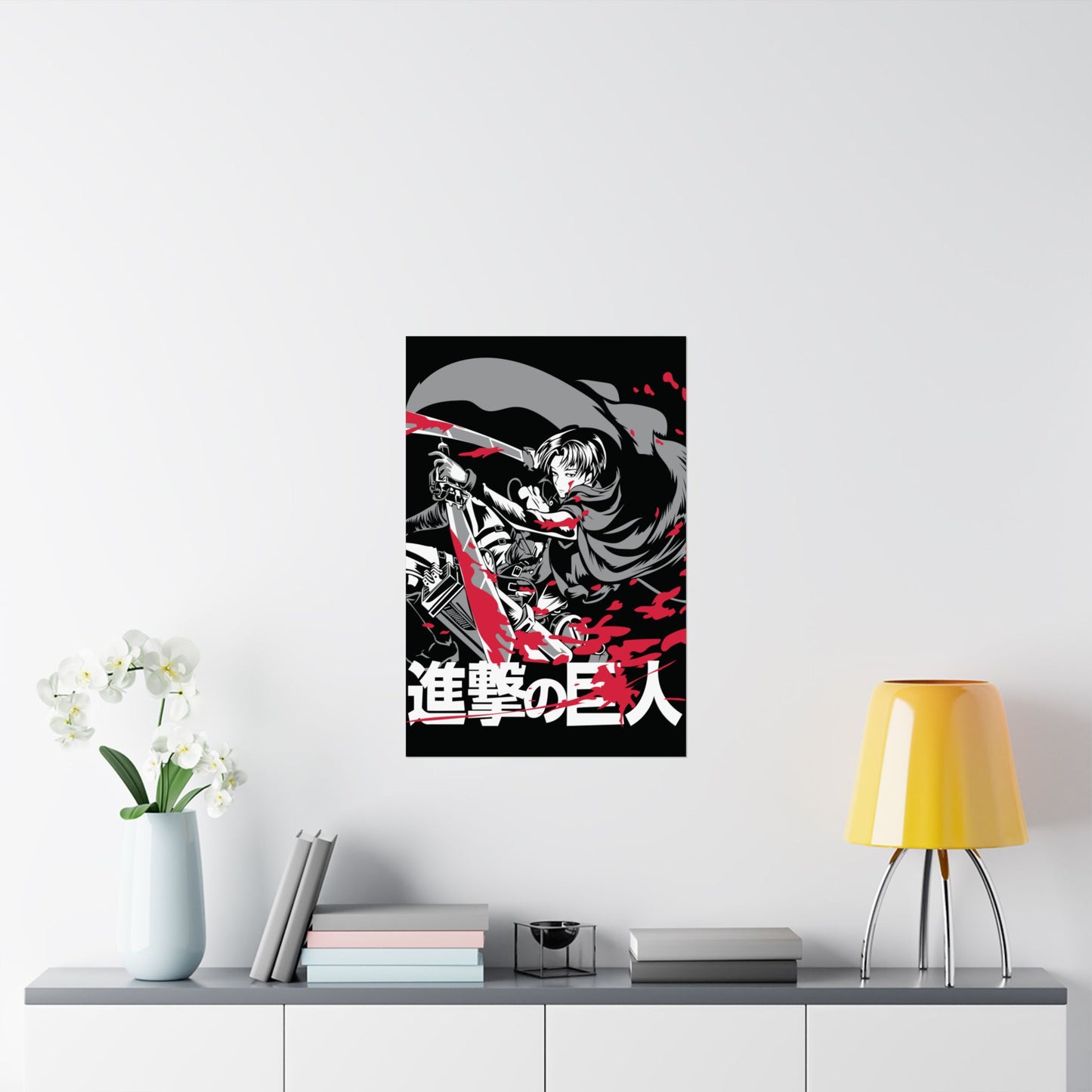 Levi Ackerman Bloodstained Matte Vertical Poster | Attack on Titan Anime Wall Art