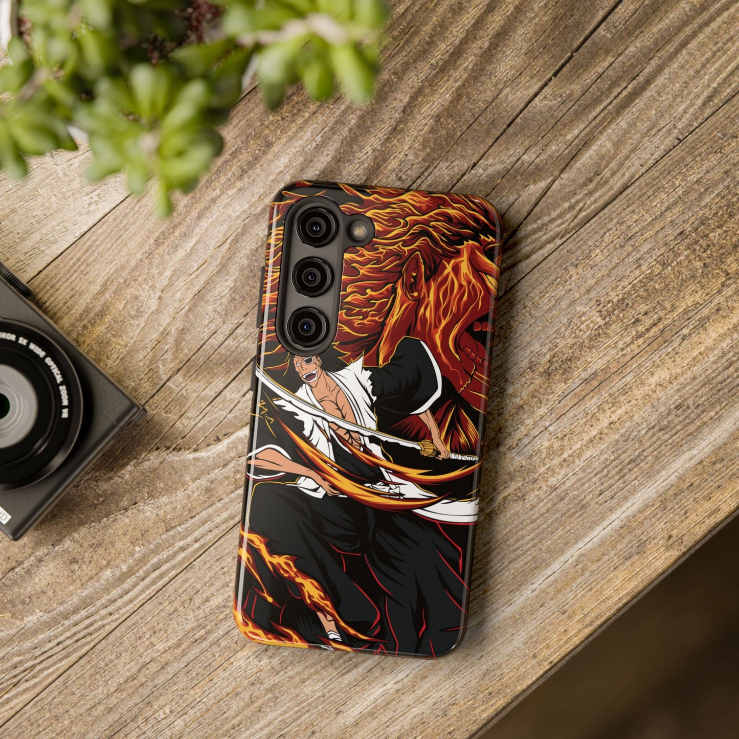 Genryūsai Yamamoto Flame Bankai Double Layered Phone Case | Bleach-Inspired Protective Anime Case
