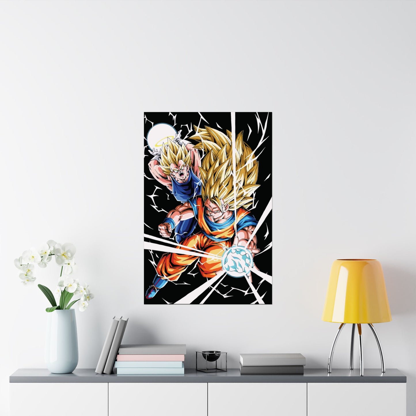 Super Saiyan Duo Strike Matte Vertical Poster | Dragon Ball Z-Inspired Wall Art