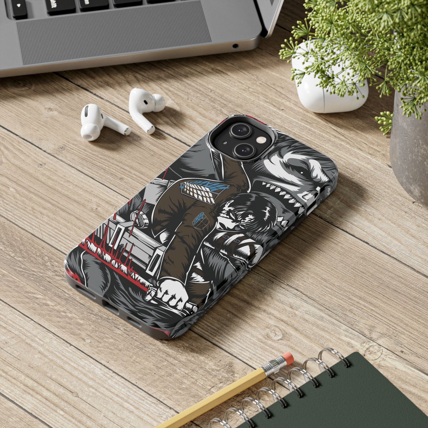 Levi vs Beast Titan Double Layered Phone Case | Attack on Titan-Inspired Protective Anime Case