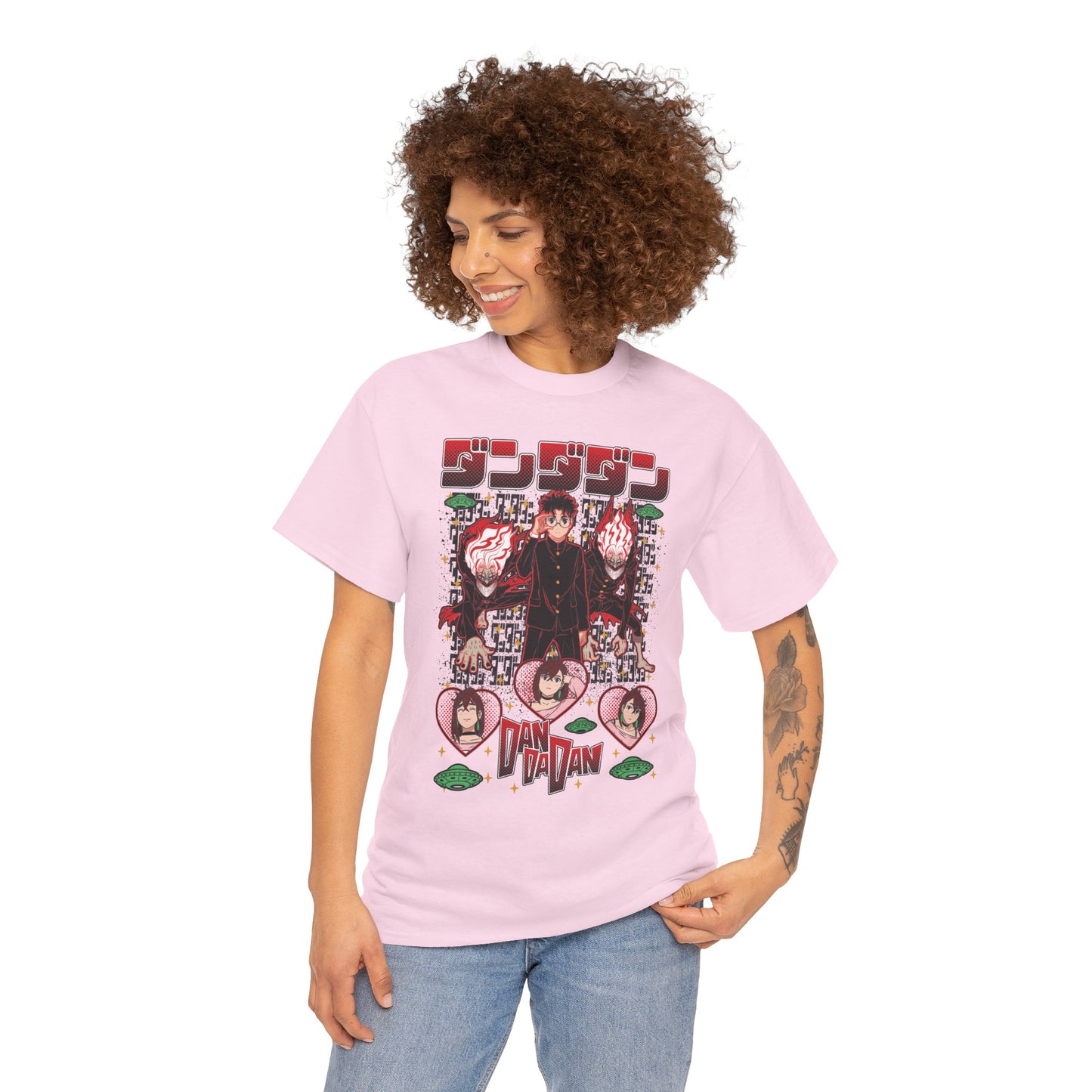 Okarun x Momo Unisex Heavy Cotton T-Shirt | Dandadan Anime Graphic Tee