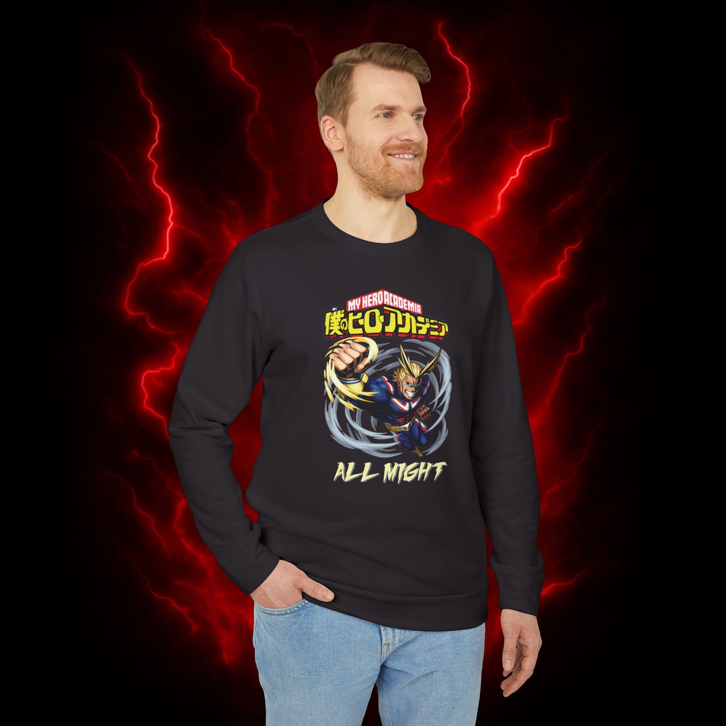 All Might Adidas Unisex Fleece Crewneck Sweatshirt