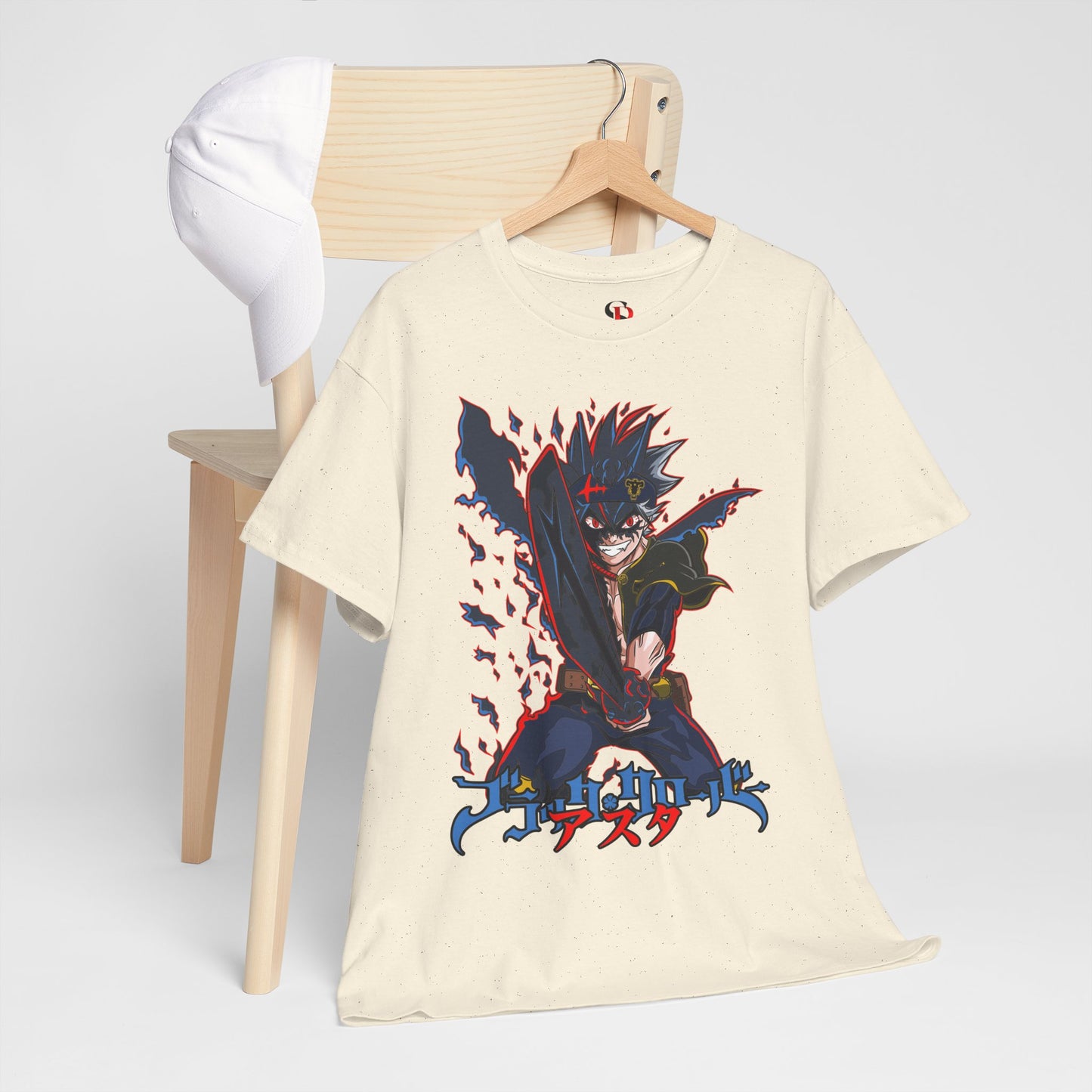 Black Asta Unisex Heavy Cotton T-Shirt | Black Clover Anime Streetwear Tee