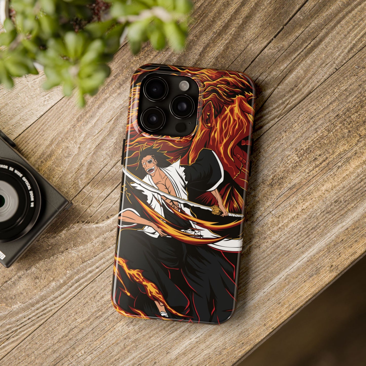 Genryūsai Yamamoto Flame Bankai Double Layered Phone Case | Bleach-Inspired Protective Anime Case
