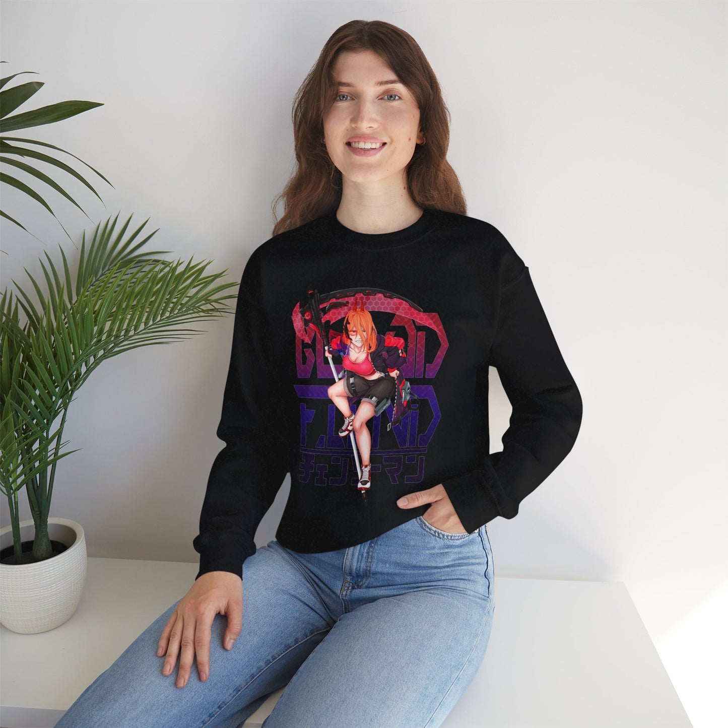 Blood Fiend Power III Unisex Heavy Blend Crewneck Sweatshirt | Chainsaw Man Anime Pullover