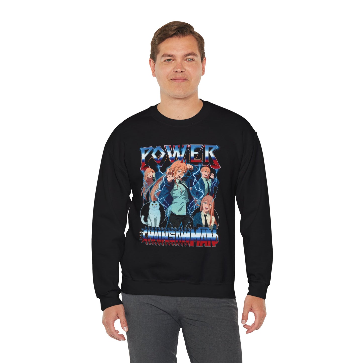 Blood Fiend Power II Unisex Heavy Blend Crewneck Sweatshirt | Chainsaw Man Anime Pullover
