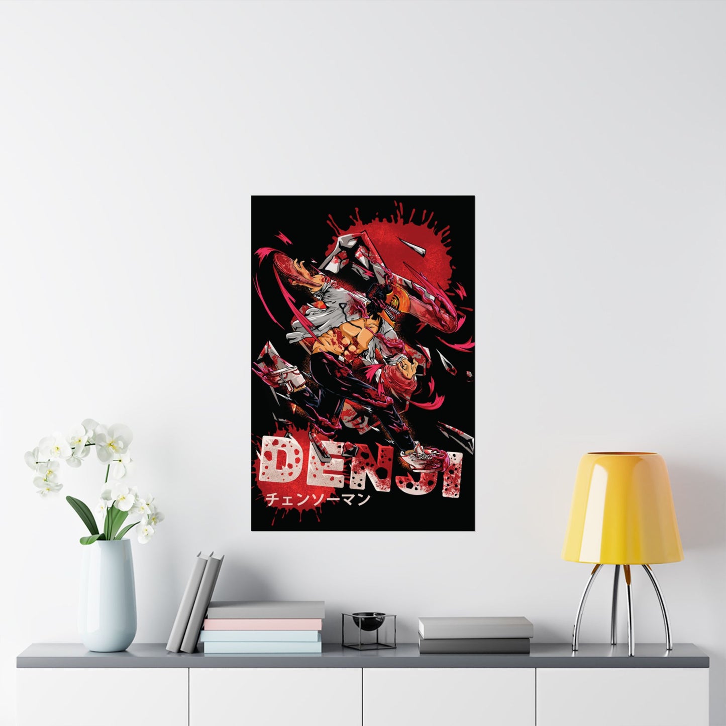 Denji Chainsaw Devil Form Matte Vertical Poster | Chainsaw Man Wall Art