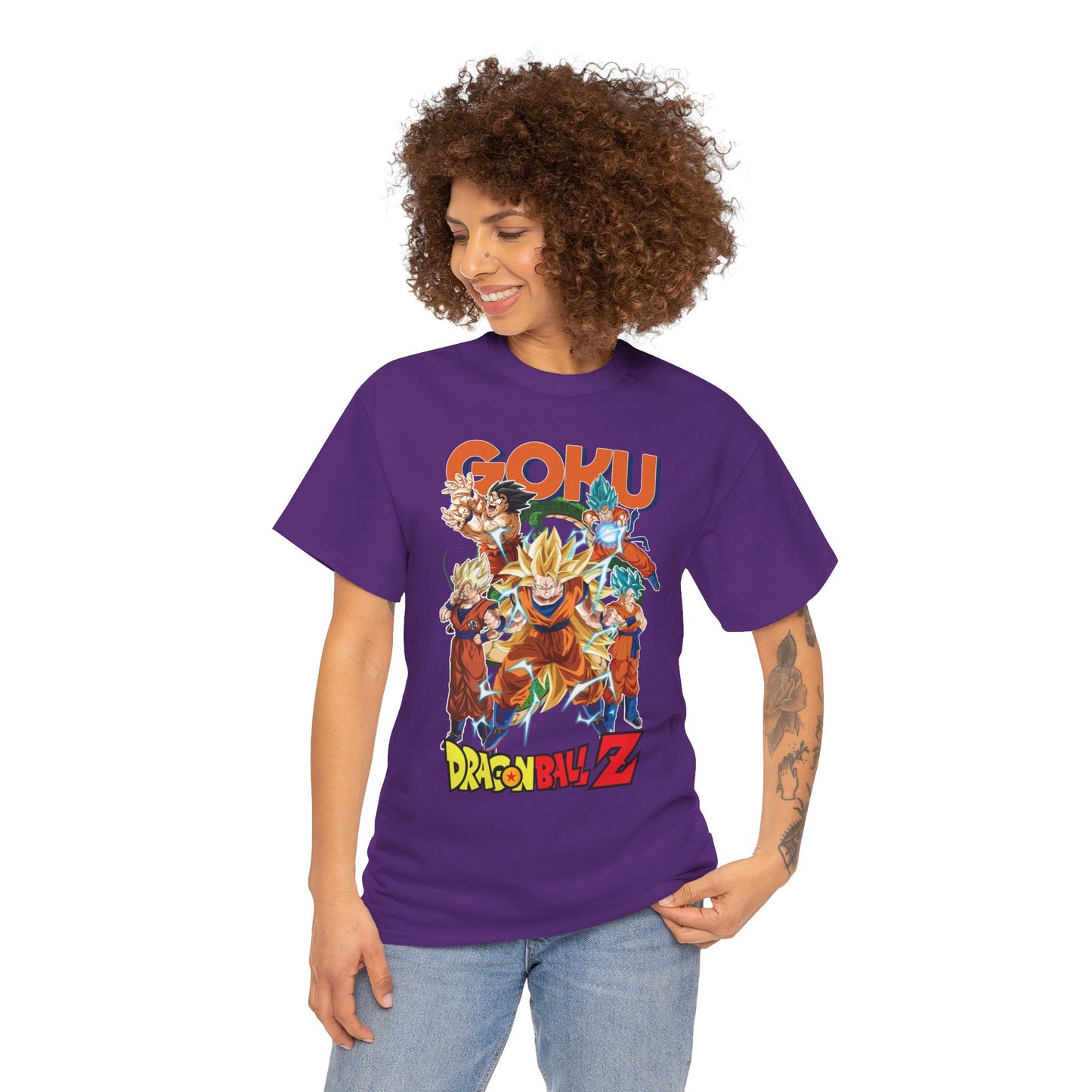 Goku “Legacy of Power” Unisex Heavy Cotton T-Shirt | Dragon Ball Z Streetwear Tee
