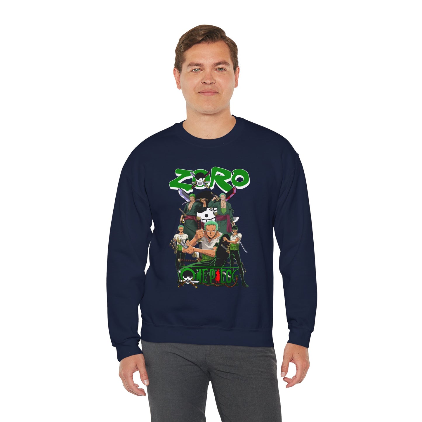 Zoro “King of Swords” Unisex Heavy Crewneck | One Piece Streetwear Sweatshirt