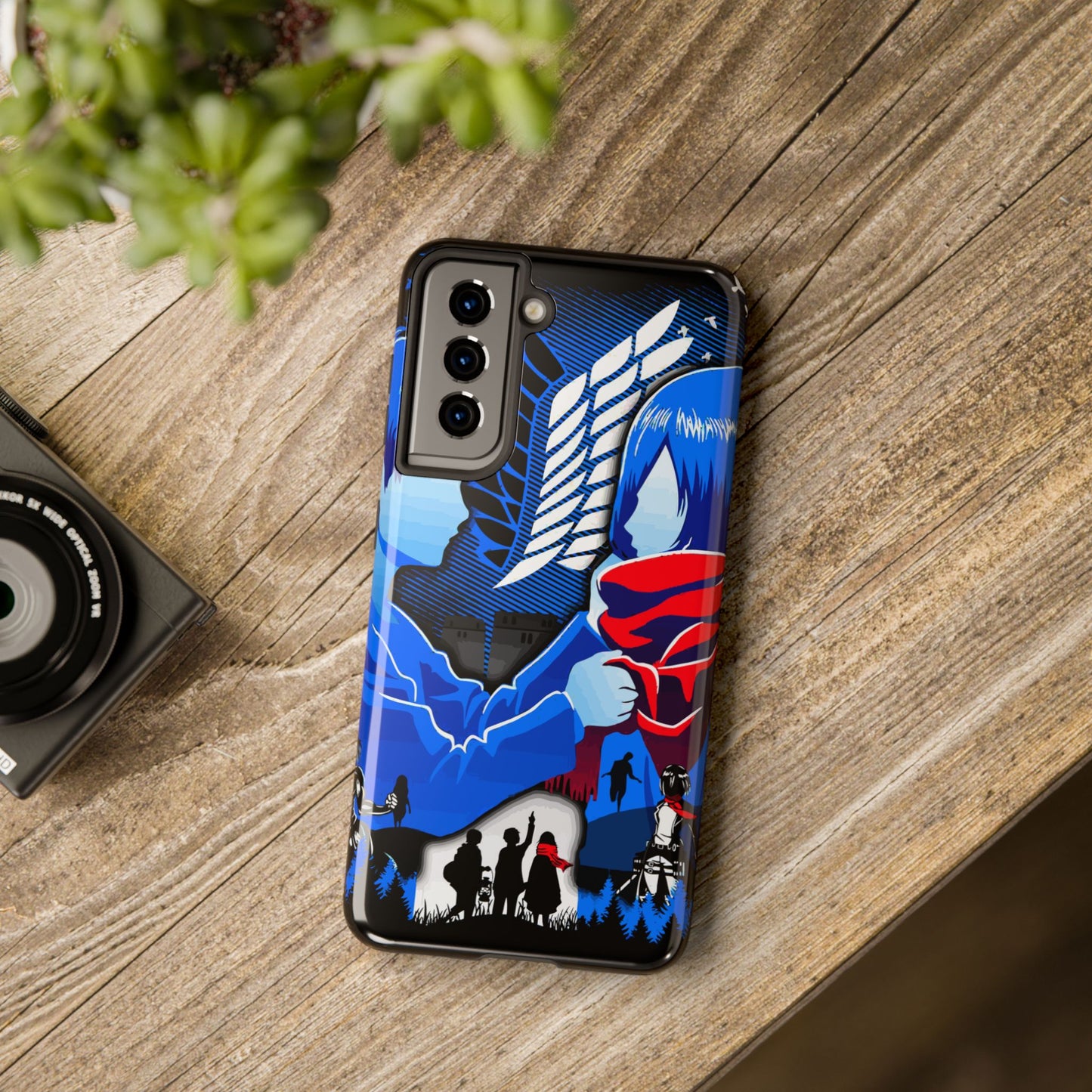 Mikasa x Eren Double Layered Phone Case | Attack on Titan-Inspired Protective Anime Case