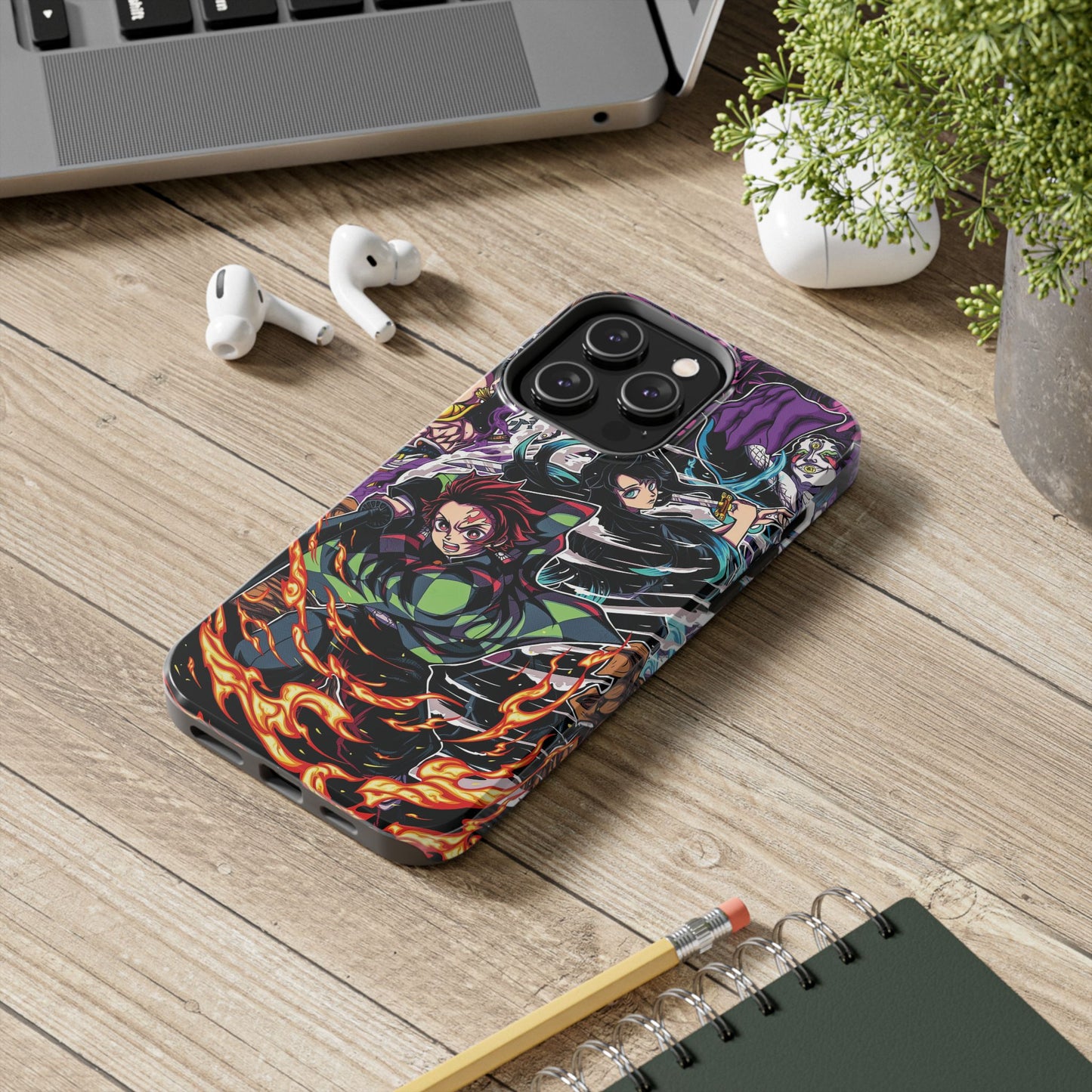 Tanjiro & Muichiro Vs Hantengu Double Layered Phone Case | Demon Slayer-Inspired Anime Case