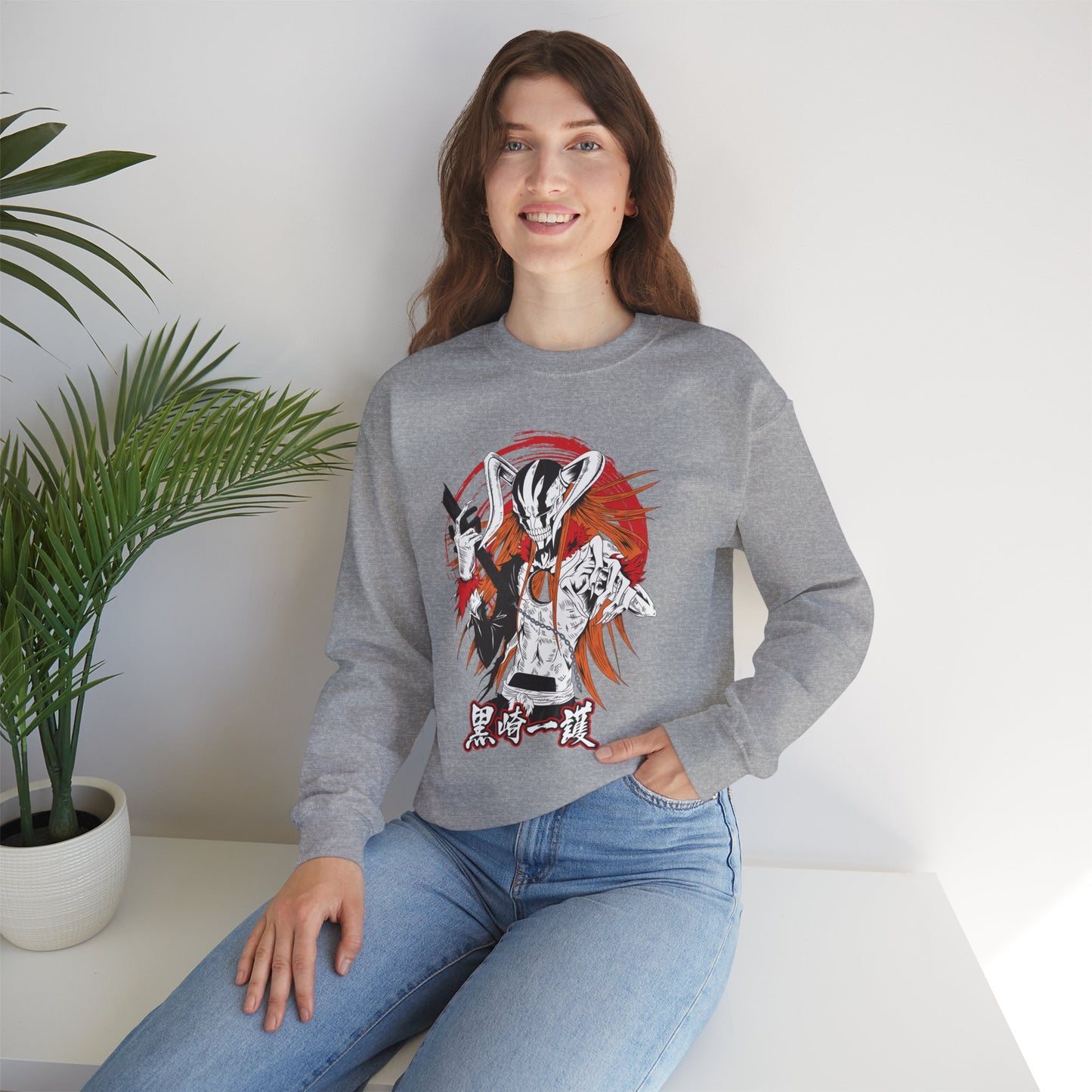 Ichigo Vasto Lorde Unisex Heavy Blend Crewneck Sweatshirt | Bleach Anime Streetwear