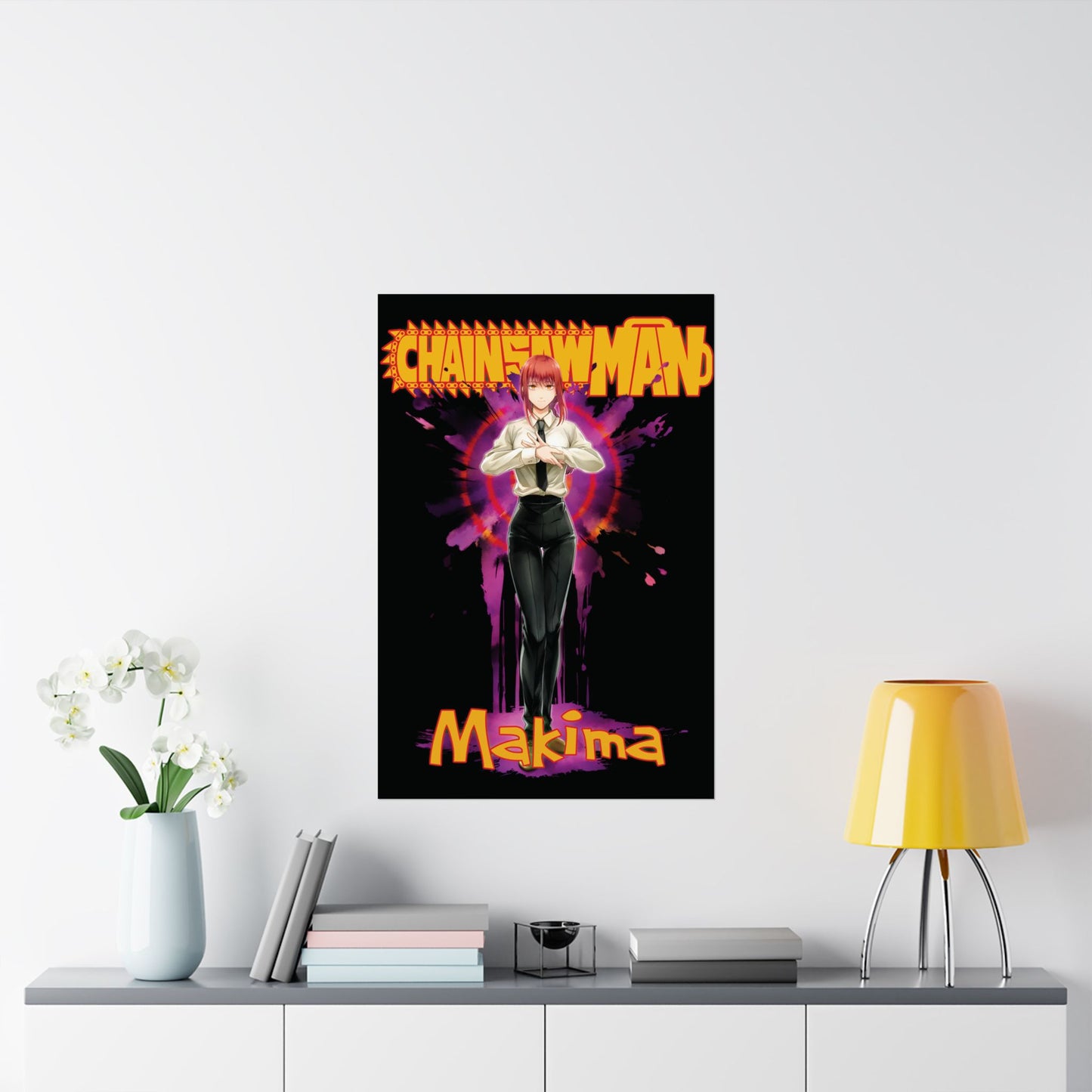 Control Devil Makima Matte Vertical Poster | Chainsaw Man Anime Wall Art