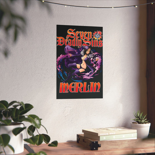 Boar Sin of Gluttony Merlin Poster | Anime-Inspired Wall Art | Manga Decor | Otaku Room Poster