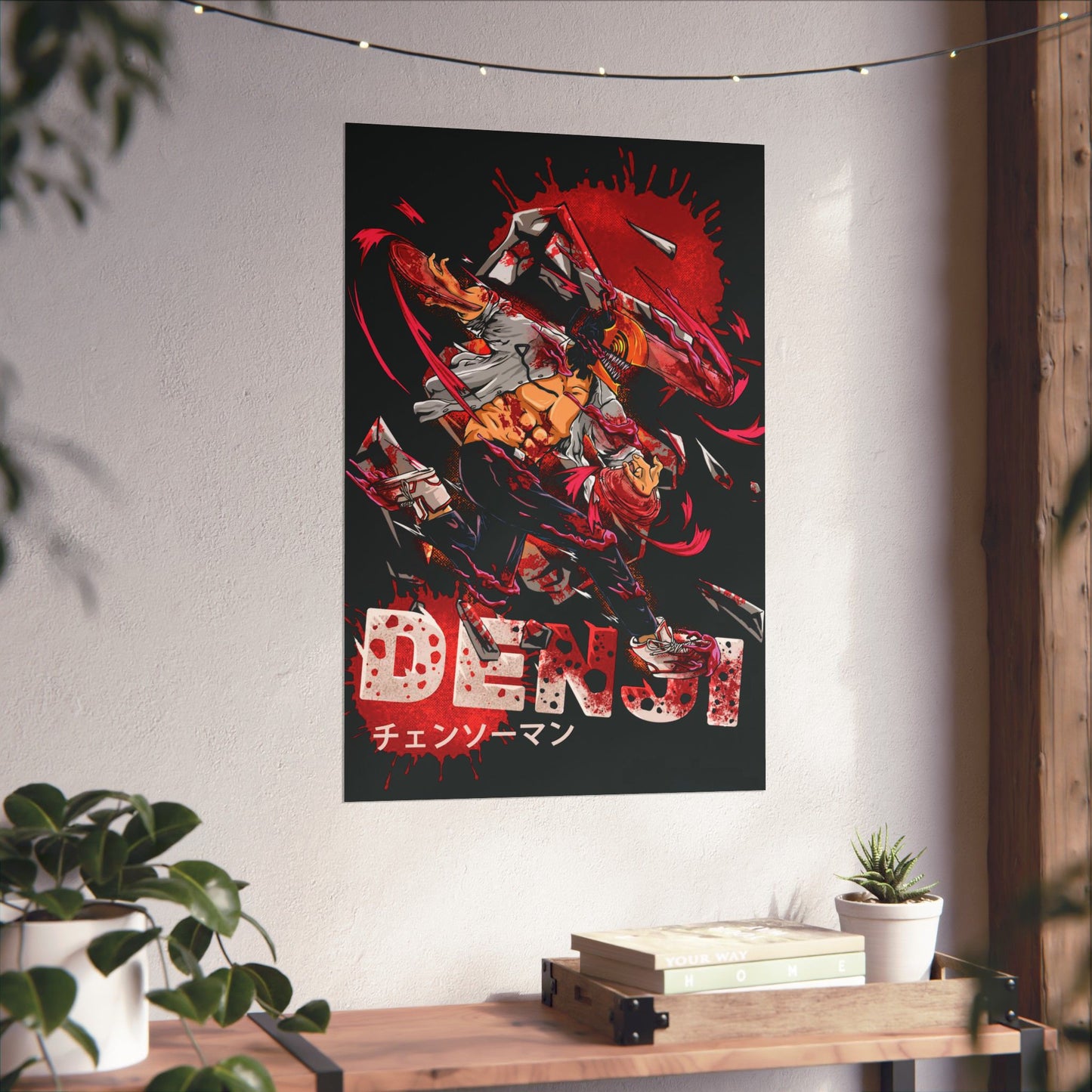 Denji Chainsaw Devil Form Matte Vertical Poster | Chainsaw Man Wall Art