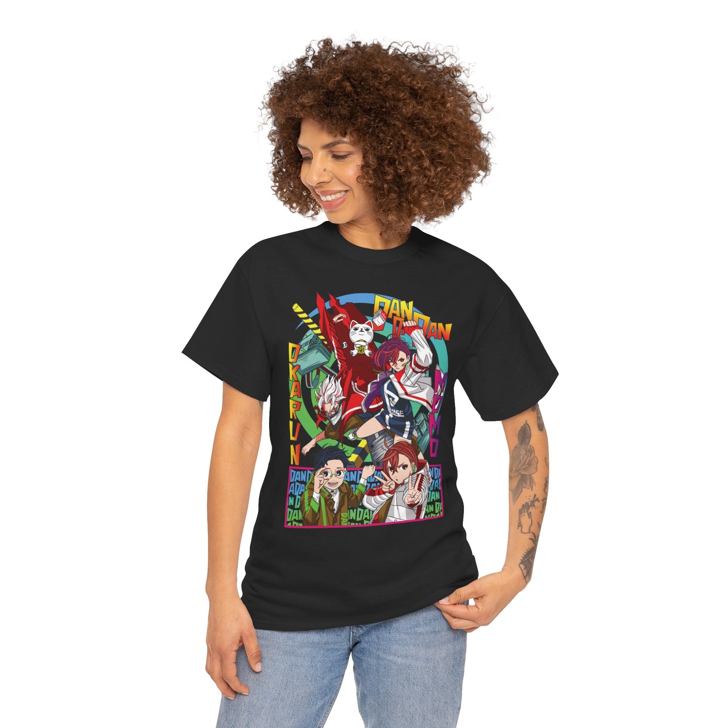 Okarun x Momo Unisex Heavy Cotton T-Shirt | Dandadan Anime Streetwear Tee