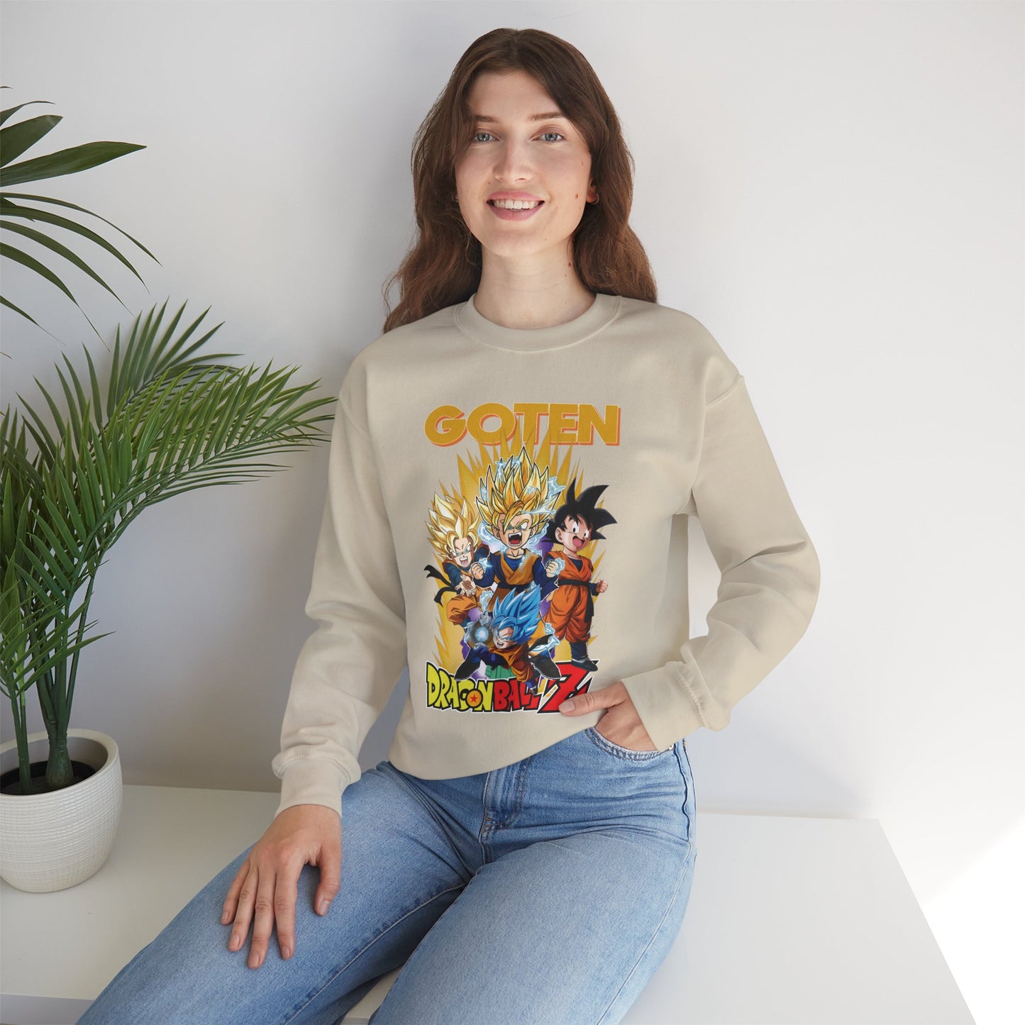Goten “Next Gen Saiyan” Unisex Heavy Crewneck | Dragon Ball Z Streetwear Sweatshirt