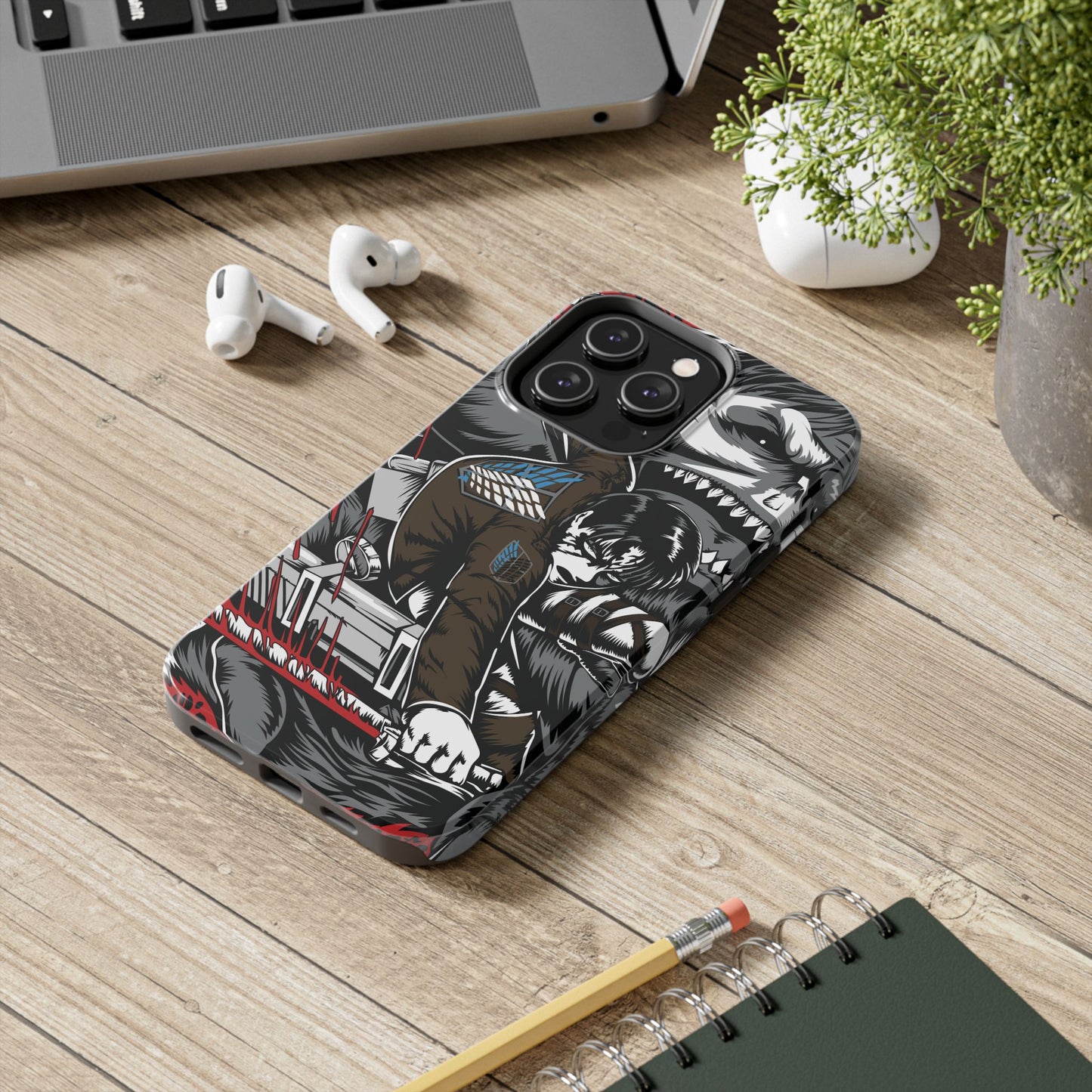 Levi vs Beast Titan Double Layered Phone Case | Attack on Titan-Inspired Protective Anime Case