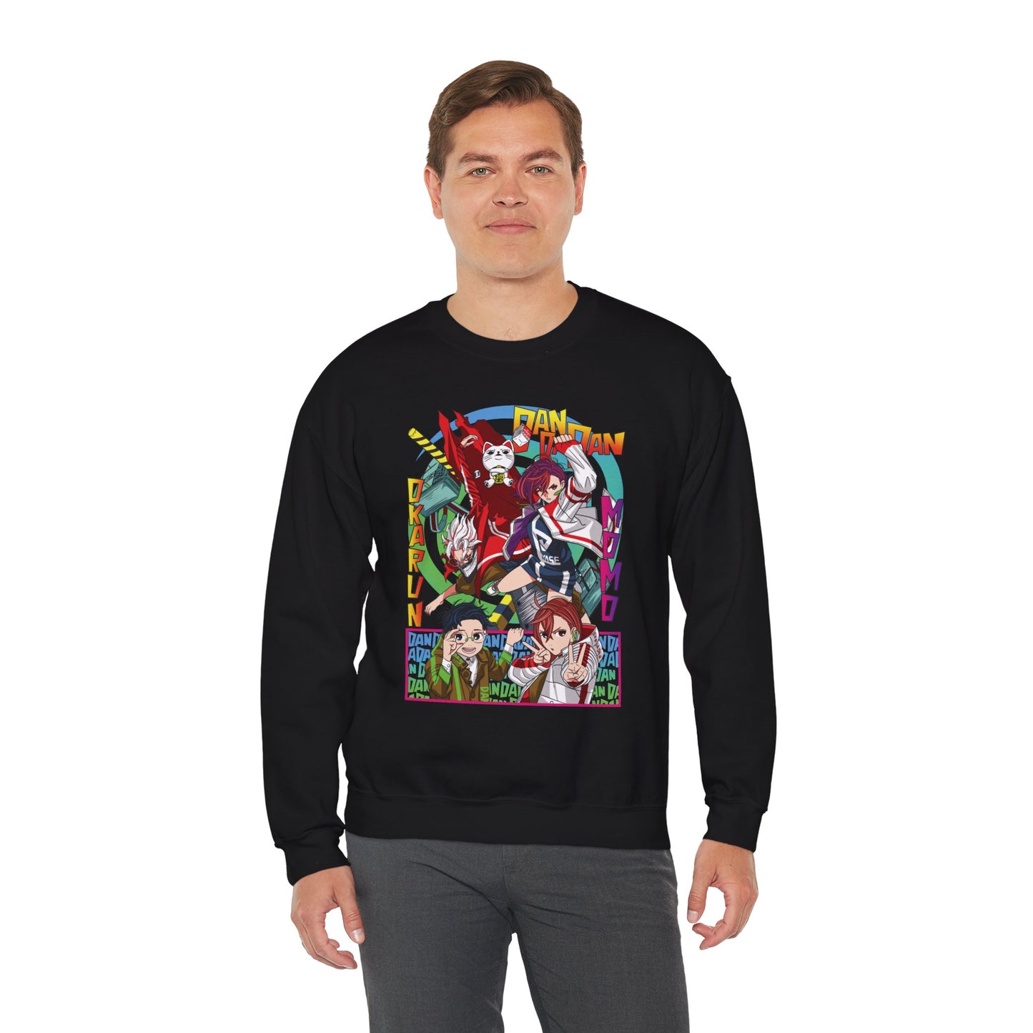Okarun x Momo Unisex Heavy Crewneck | Dandadan Anime Streetwear Sweatshirt