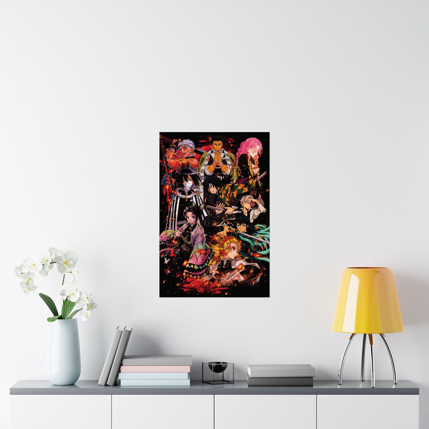 Hashira Collage Poster | Demon Slayer-Inspired Matte Vertical Wall Art