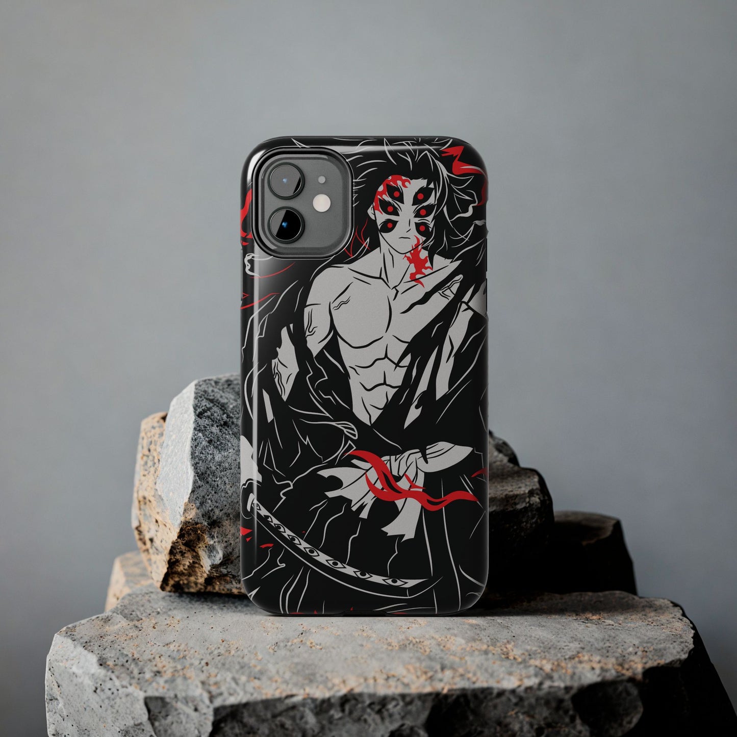 Kokushibo Crimson Aura Phone Case | Upper Moon One Demon Slayer Anime Case