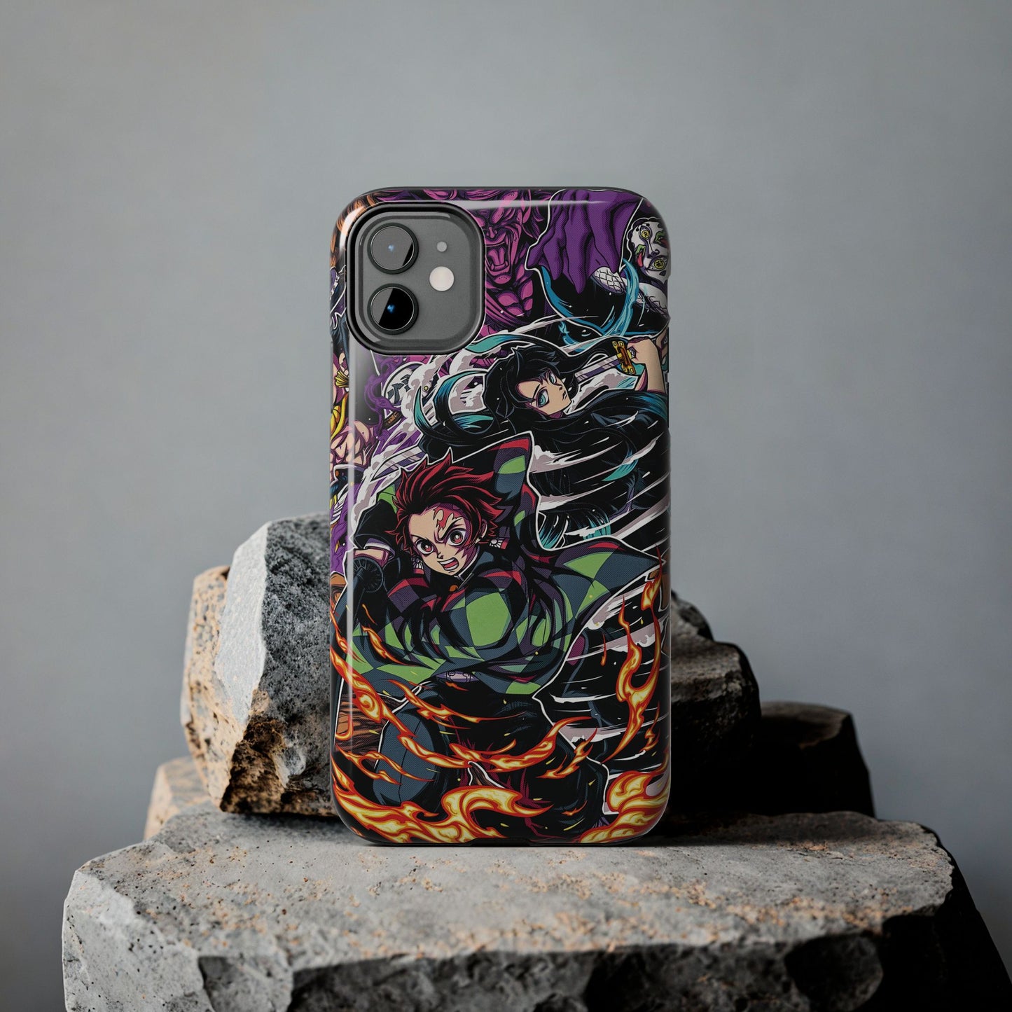 Tanjiro & Muichiro Vs Hantengu Double Layered Phone Case | Demon Slayer-Inspired Anime Case