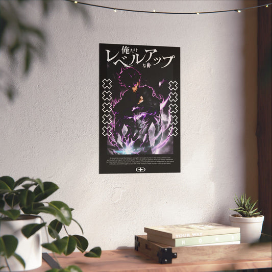 Sung Jin-Woo Shadow Monarch Awakening Matte Vertical Poster | Anime-Inspired Wall Art | Monarch Print