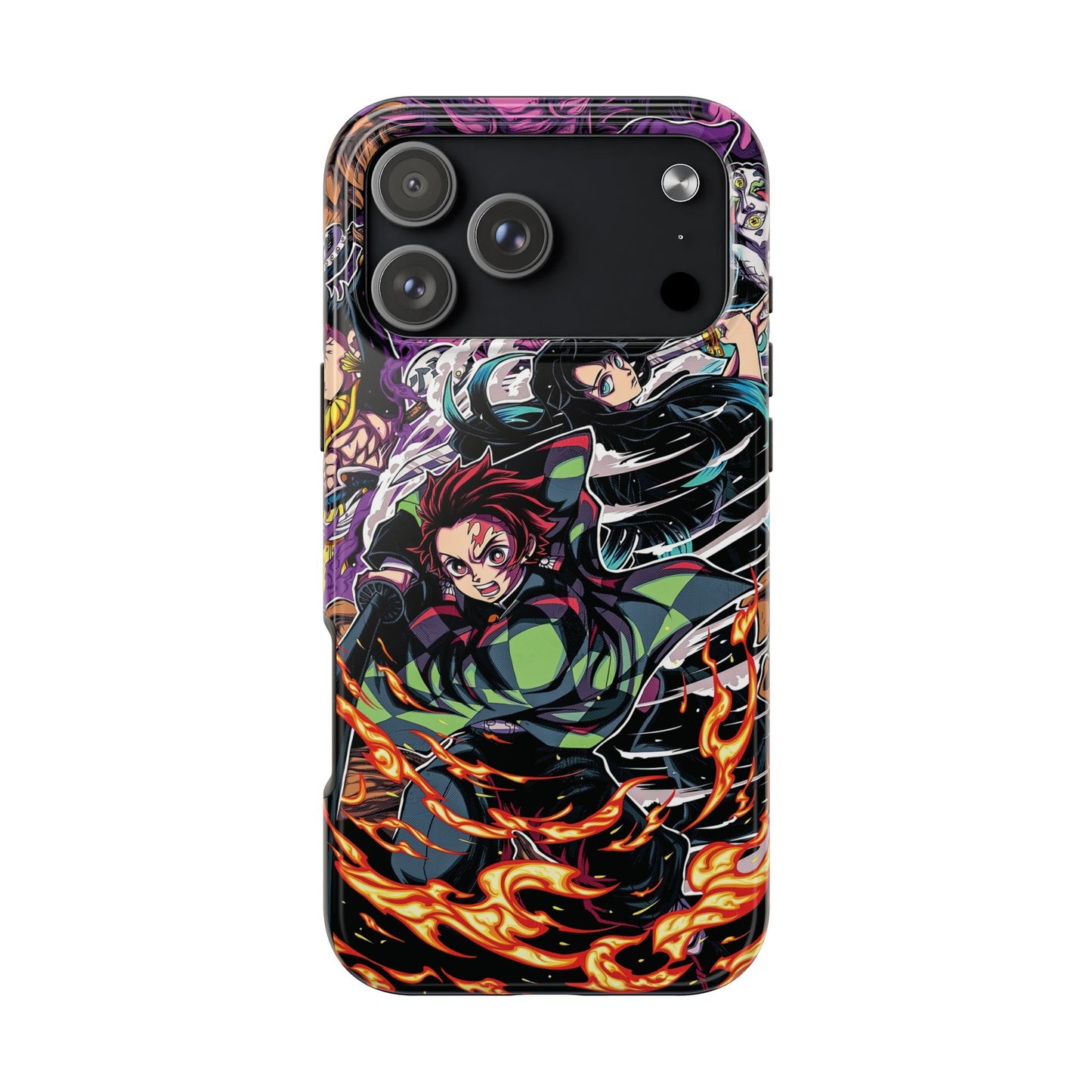 Tanjiro & Muichiro Vs Hantengu Double Layered Phone Case | Demon Slayer-Inspired Anime Case
