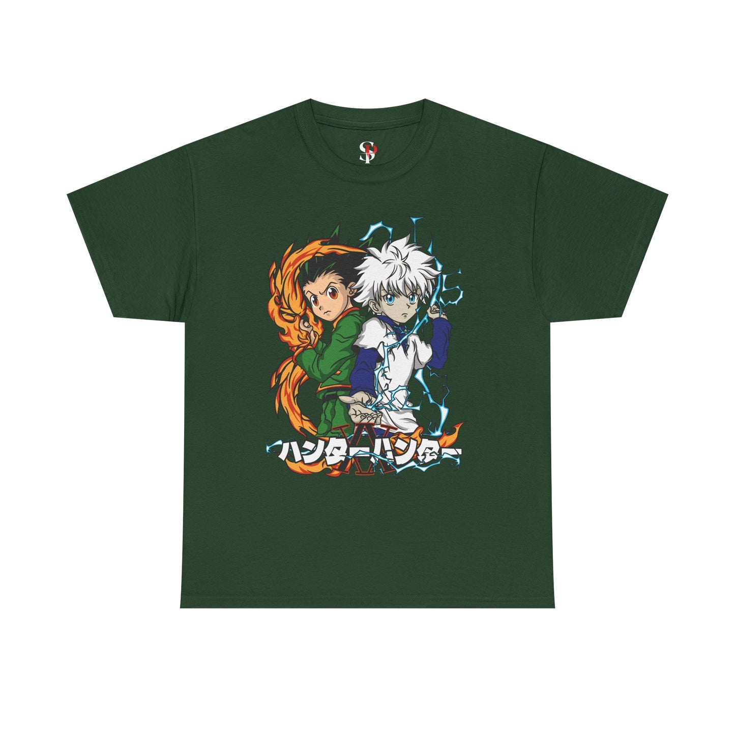 Gon and Killua Duo Unisex Heavy Cotton T-Shirt | Hunter x Hunter Anime Tee
