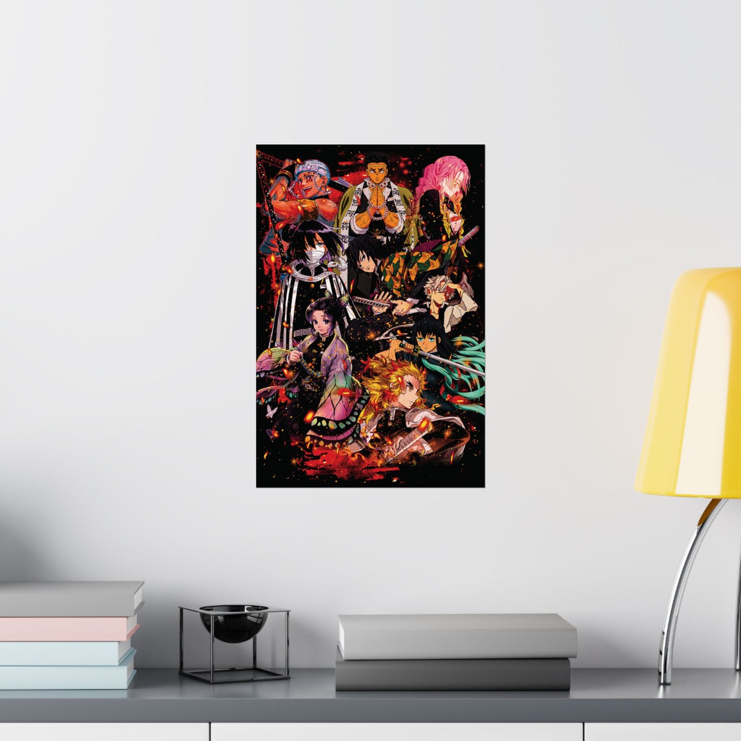 Hashira Collage Poster | Demon Slayer-Inspired Matte Vertical Wall Art