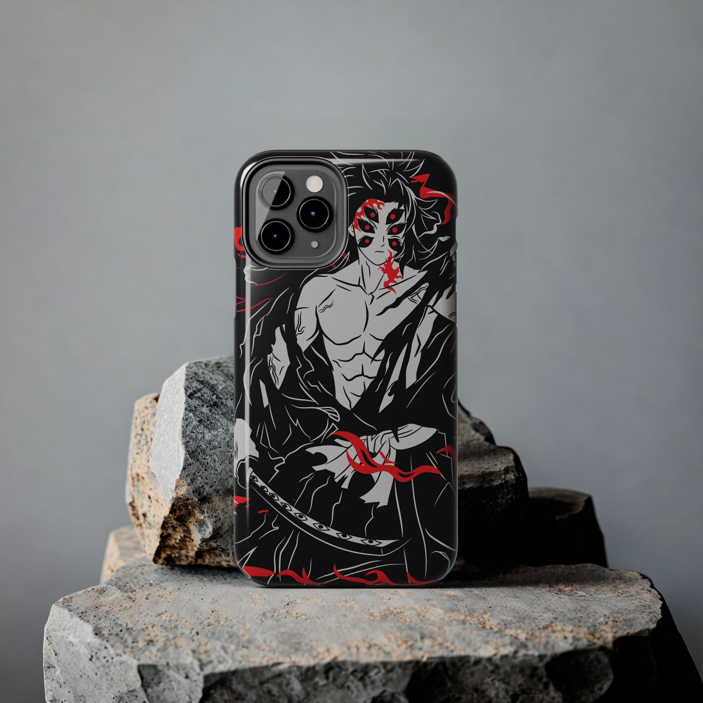 Kokushibo Crimson Aura Phone Case | Upper Moon One Demon Slayer Anime Case