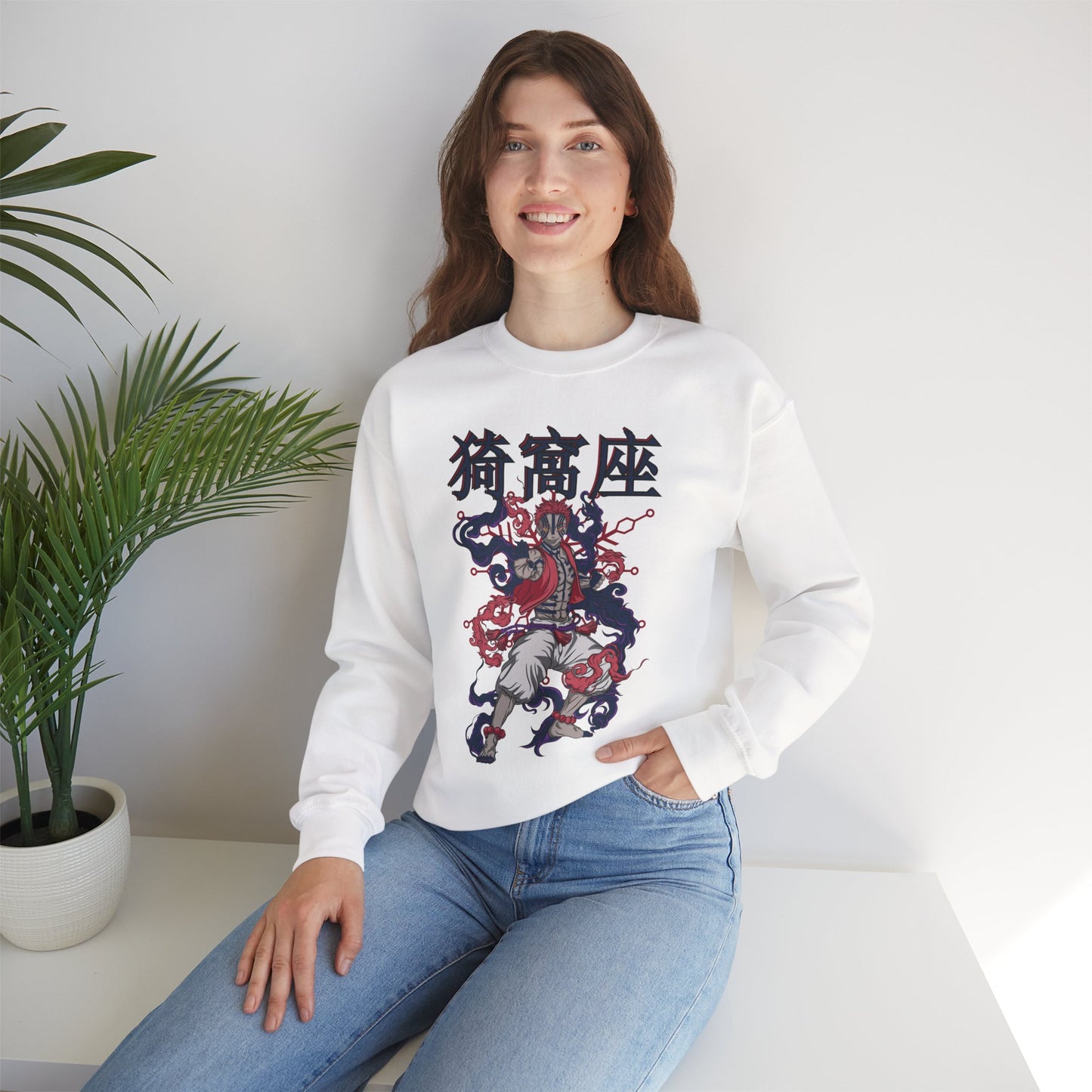 Akaza Blood Demon Art Crewneck | Demon Slayer Anime Sweatshirt