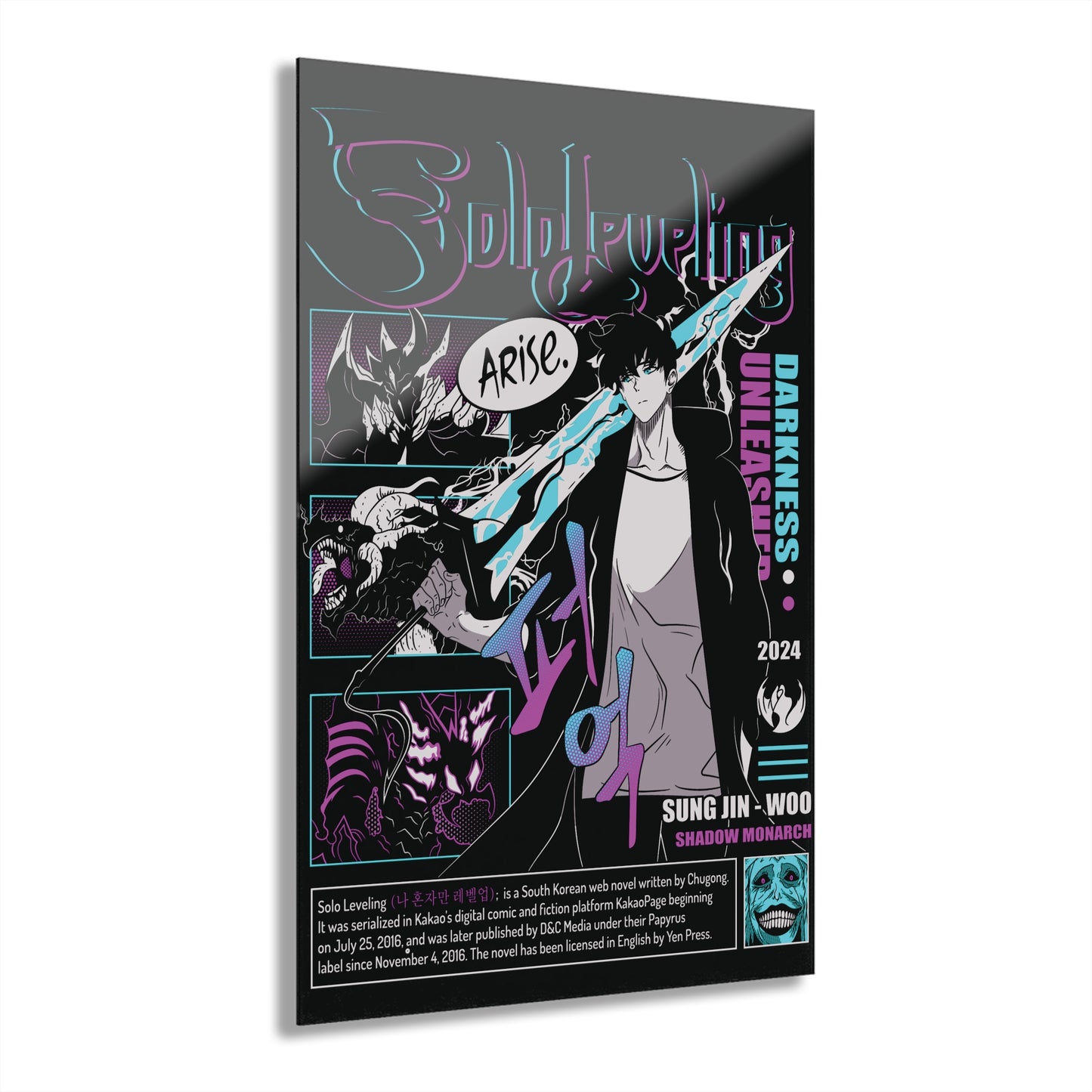 Solo Leveling Darkness Unleashed Acrylic Print