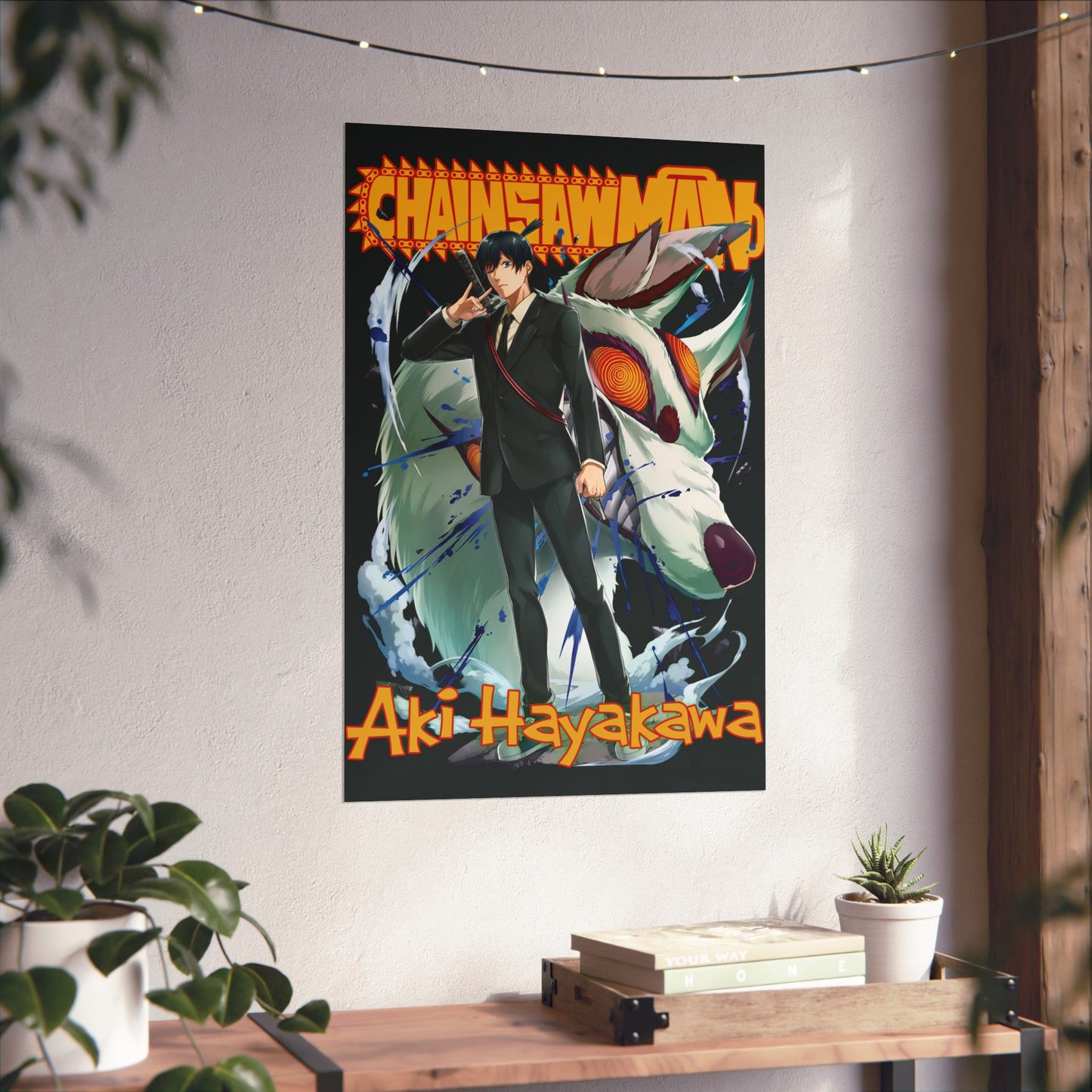 Aki x Fox Devil Matte Vertical Poster | Chainsaw Man Wall Art