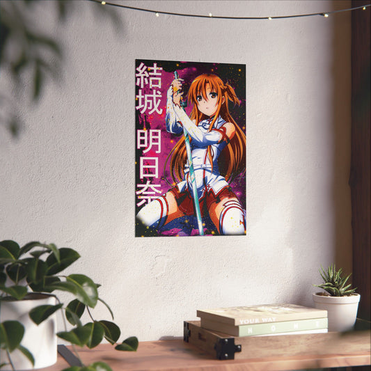 Asuna Lightning Flash Poster Anime-Inspired Wall Art – Anime Print | Matte Vertical Manga Decor | Anime Room Poster Gift