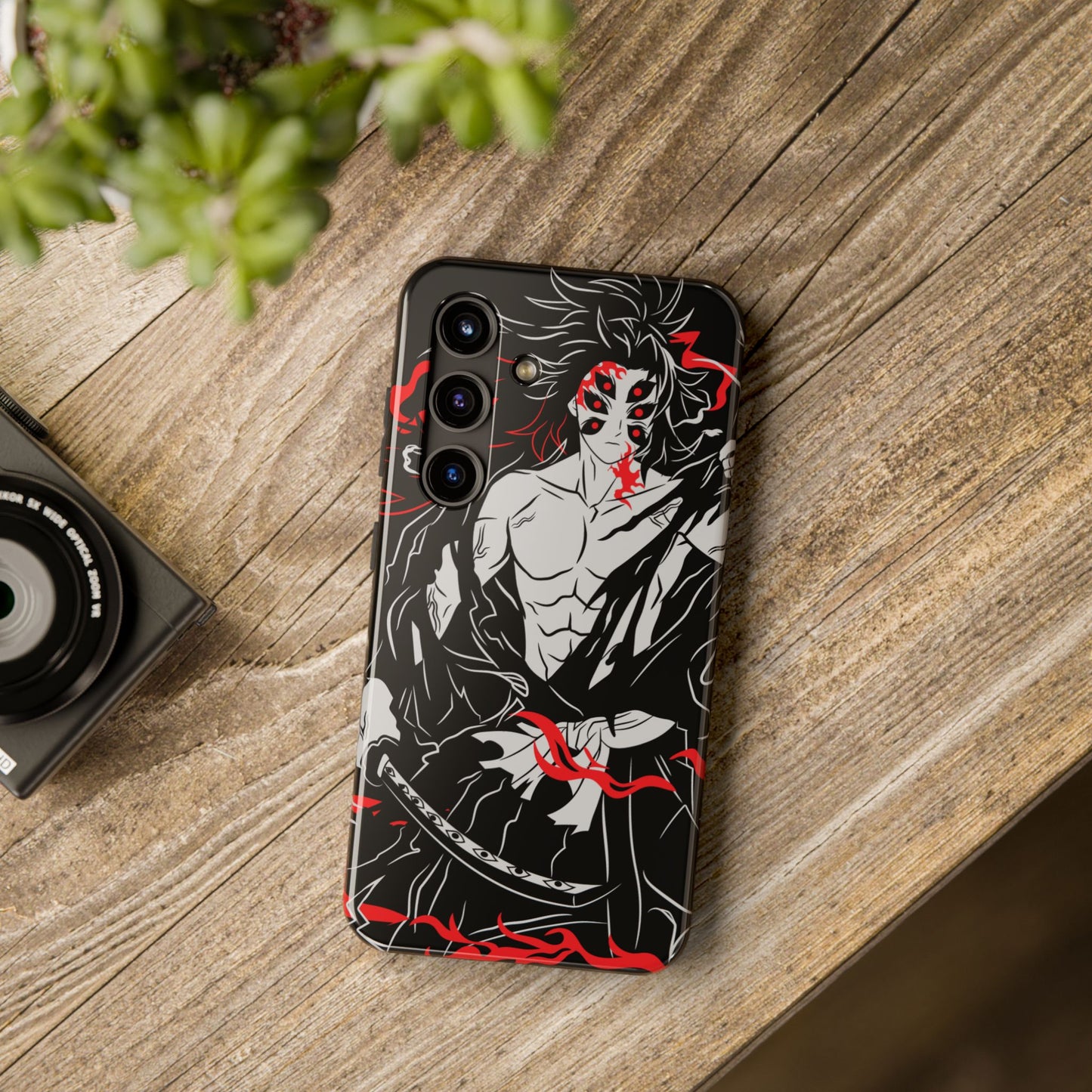 Kokushibo Crimson Aura Phone Case | Upper Moon One Demon Slayer Anime Case