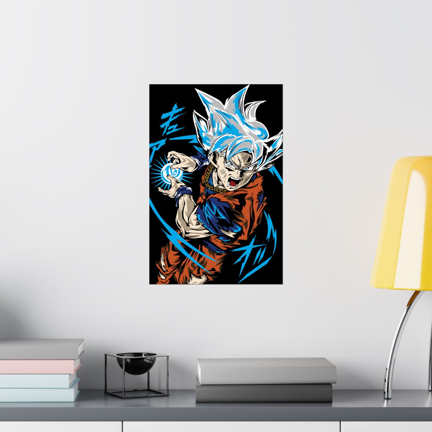 Super Saiyan Blue Goku Kamehameha Matte Vertical Poster