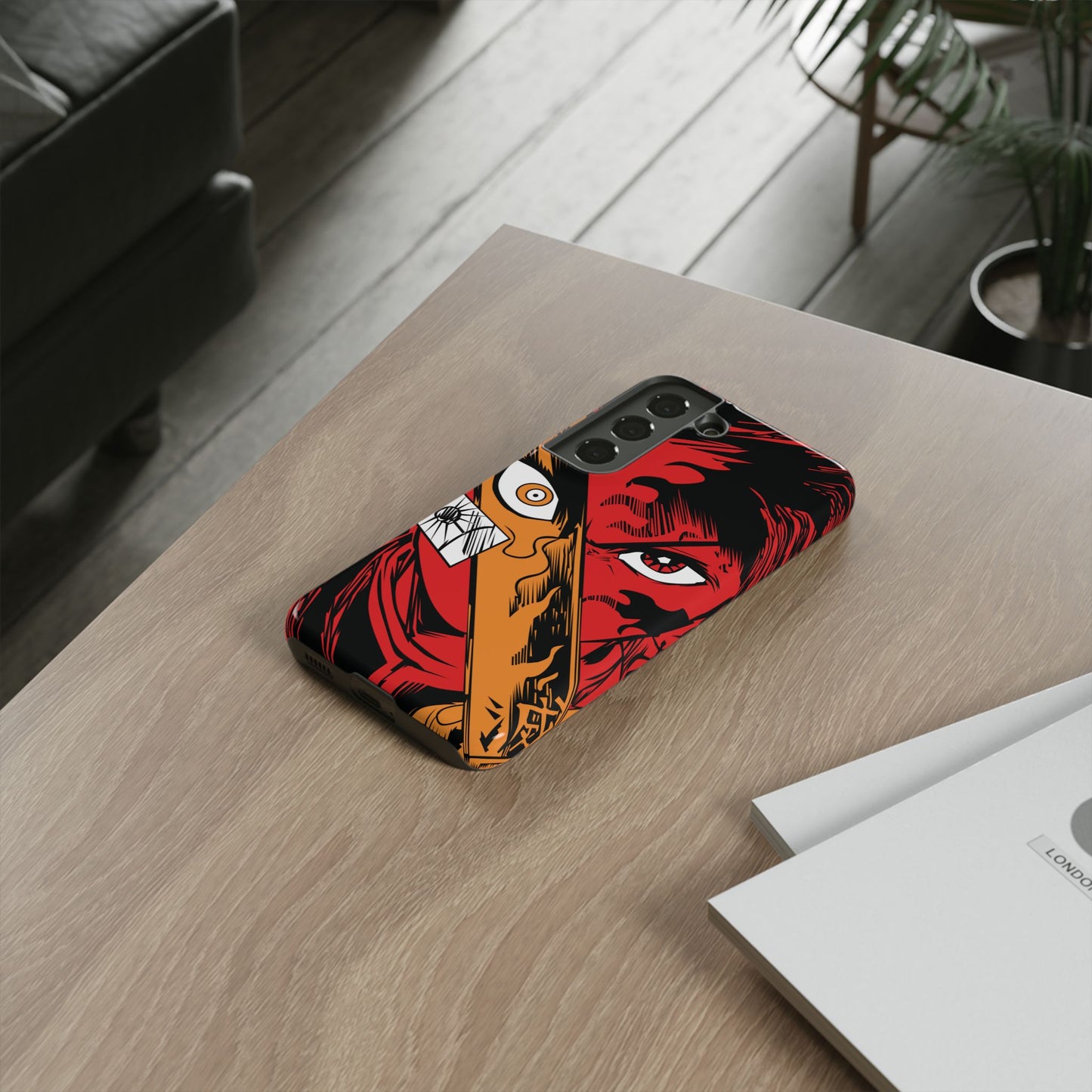 Tanjiro Kamado Slayer Mark Phone Case | Demon Slayer-Inspired Double Layered Protective Case