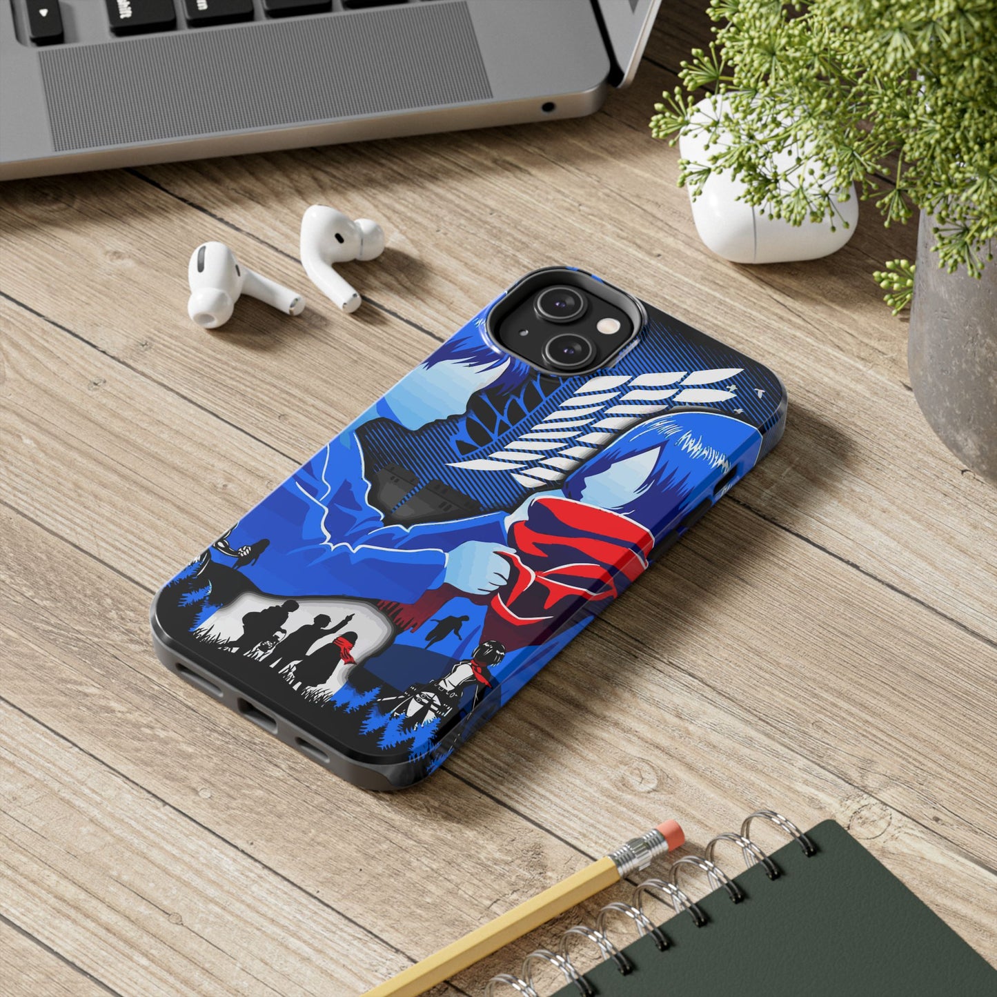 Mikasa x Eren Double Layered Phone Case | Attack on Titan-Inspired Protective Anime Case