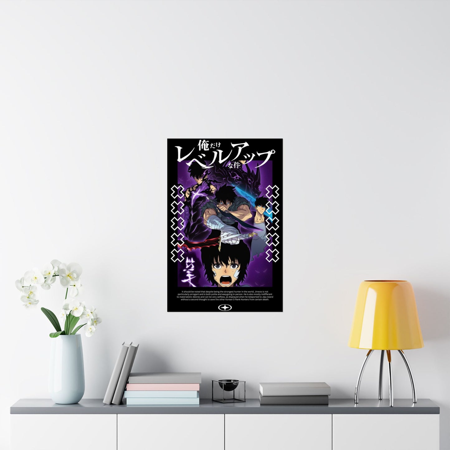 Sung Jin-Woo Shadow Awakening Matte Vertical Poster | Anime-Inspired Wall Art | Manhwa Action Print