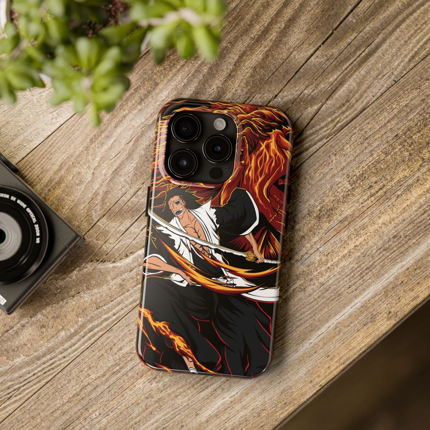 Genryūsai Yamamoto Flame Bankai Double Layered Phone Case | Bleach-Inspired Protective Anime Case