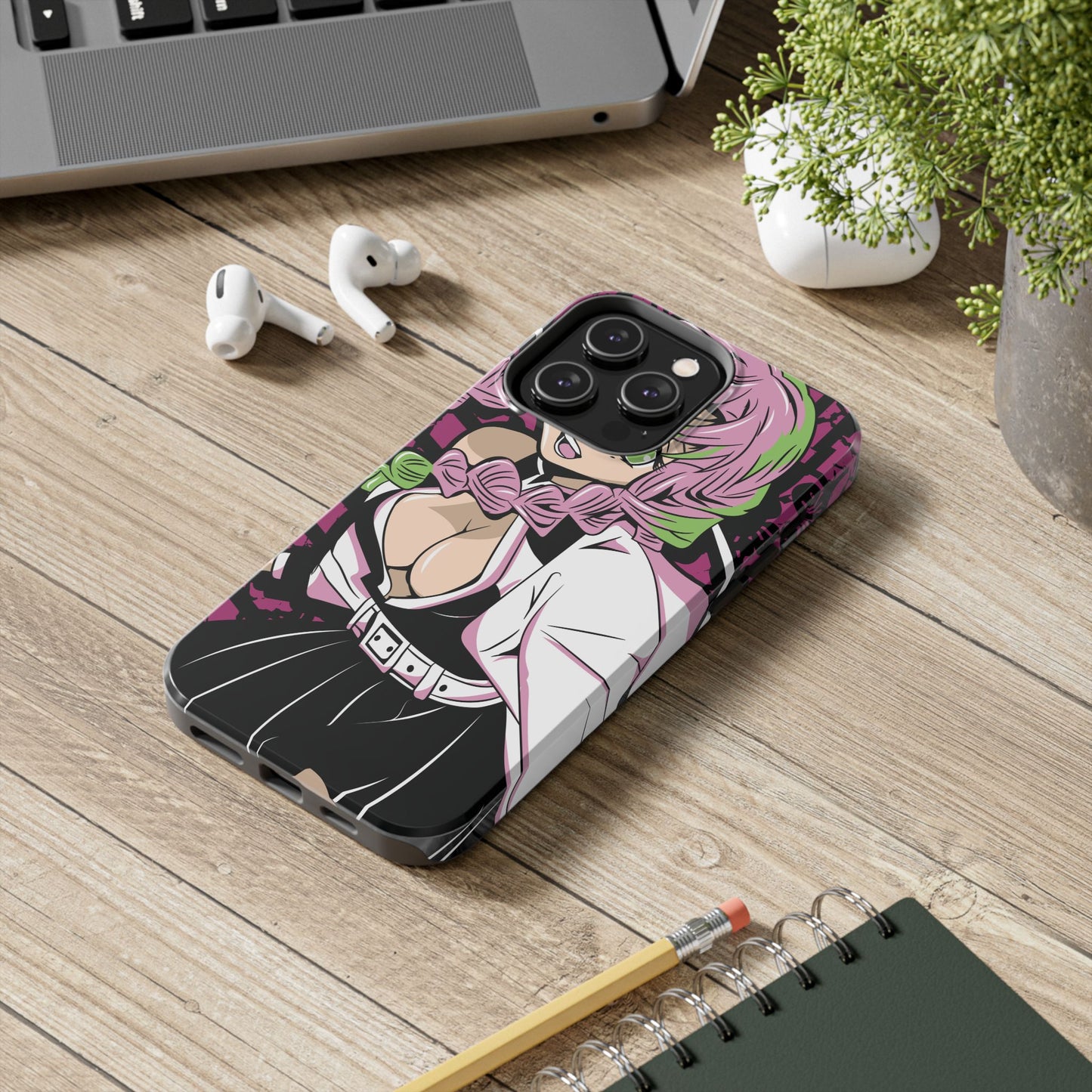 Love Hashira Mitsuri Kanroji Double Layered Phone Case | Demon Slayer-Inspired Anime Case