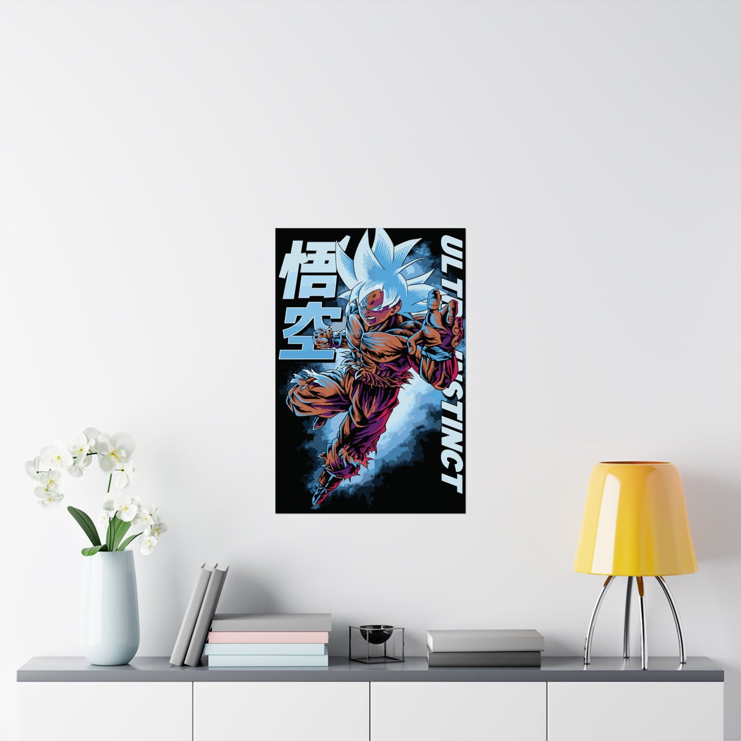 Goku Ultra Instinct Matte Vertical Poster | Dragon Ball Super-Inspired Anime Wall Art