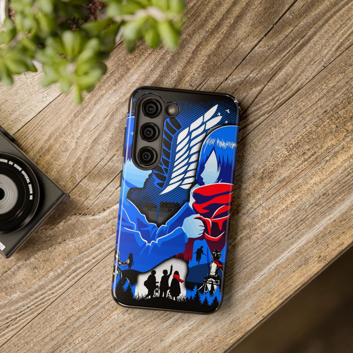 Mikasa x Eren Double Layered Phone Case | Attack on Titan-Inspired Protective Anime Case