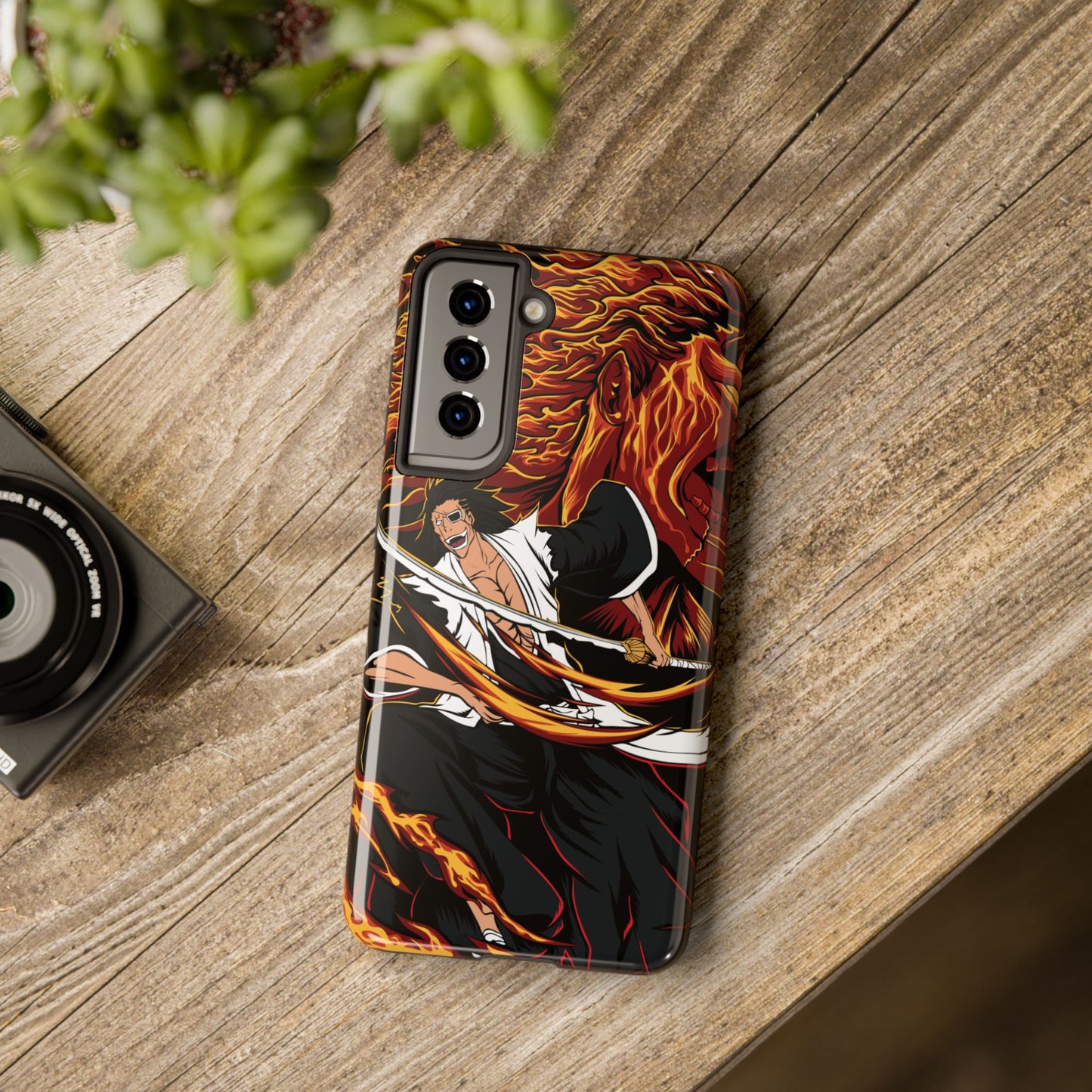 Genryūsai Yamamoto Flame Bankai Double Layered Phone Case | Bleach-Inspired Protective Anime Case