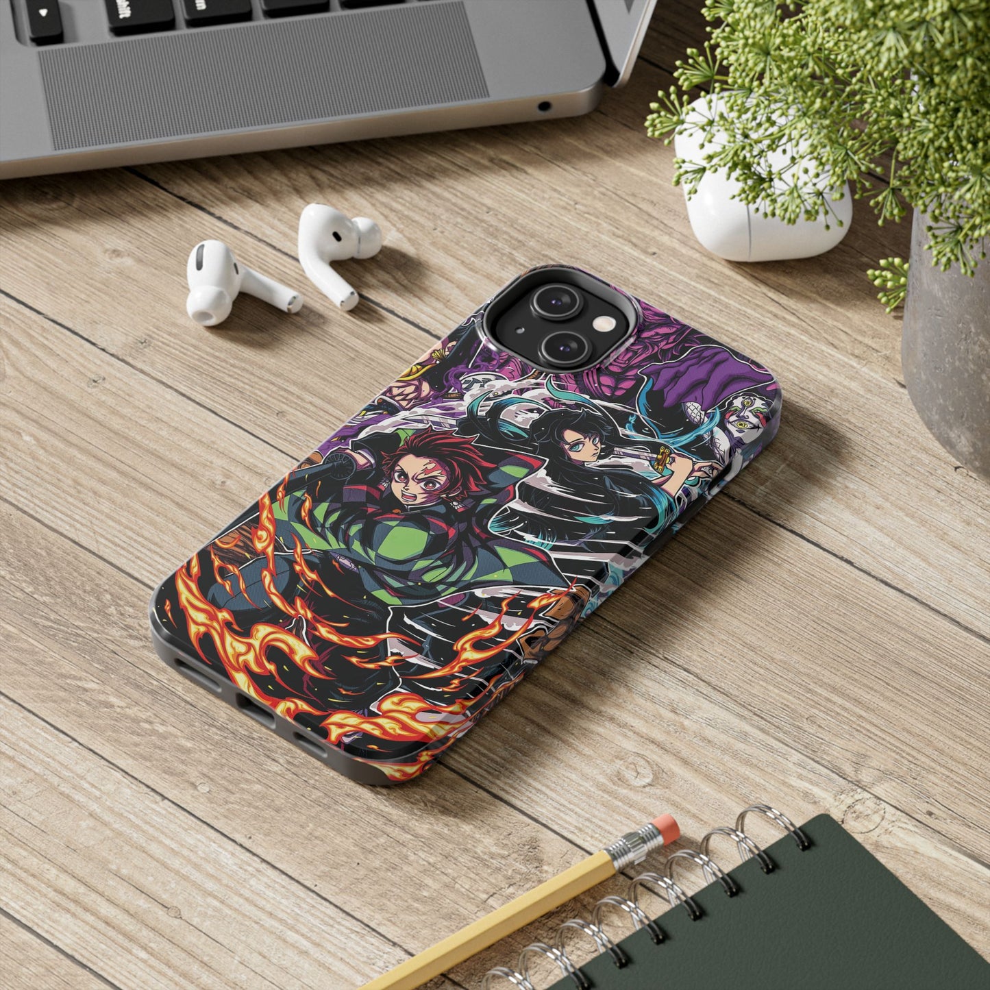 Tanjiro & Muichiro Vs Hantengu Double Layered Phone Case | Demon Slayer-Inspired Anime Case