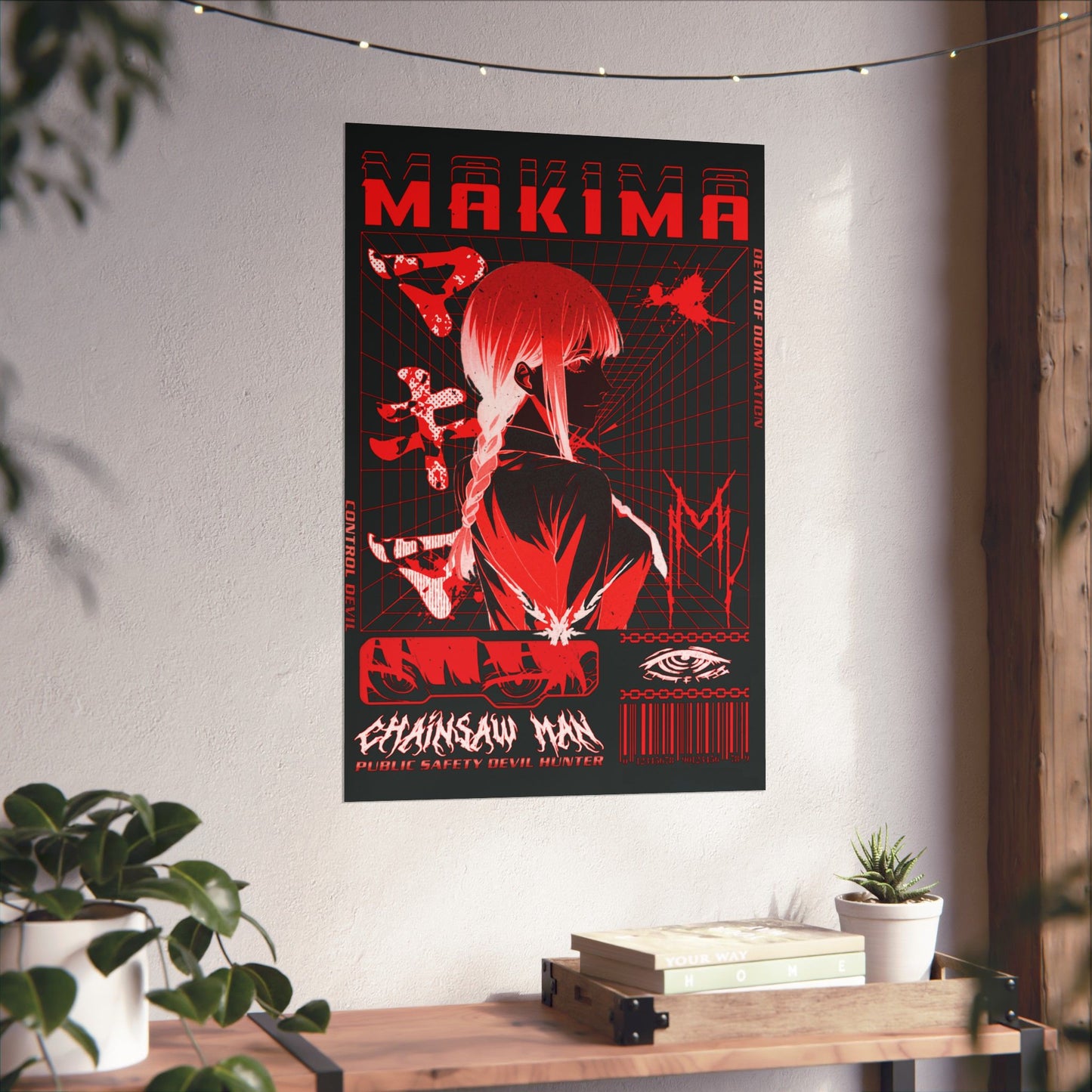 Control Devil Makima III Matte Vertical Poster | Chainsaw Man Wall Art
