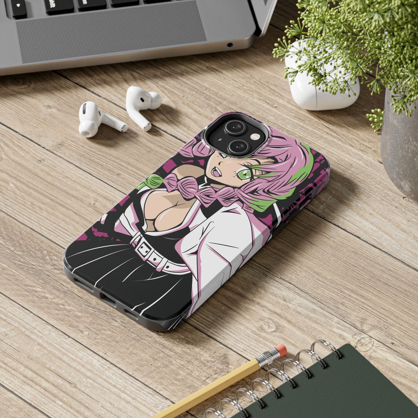 Love Hashira Mitsuri Kanroji Double Layered Phone Case | Demon Slayer-Inspired Anime Case